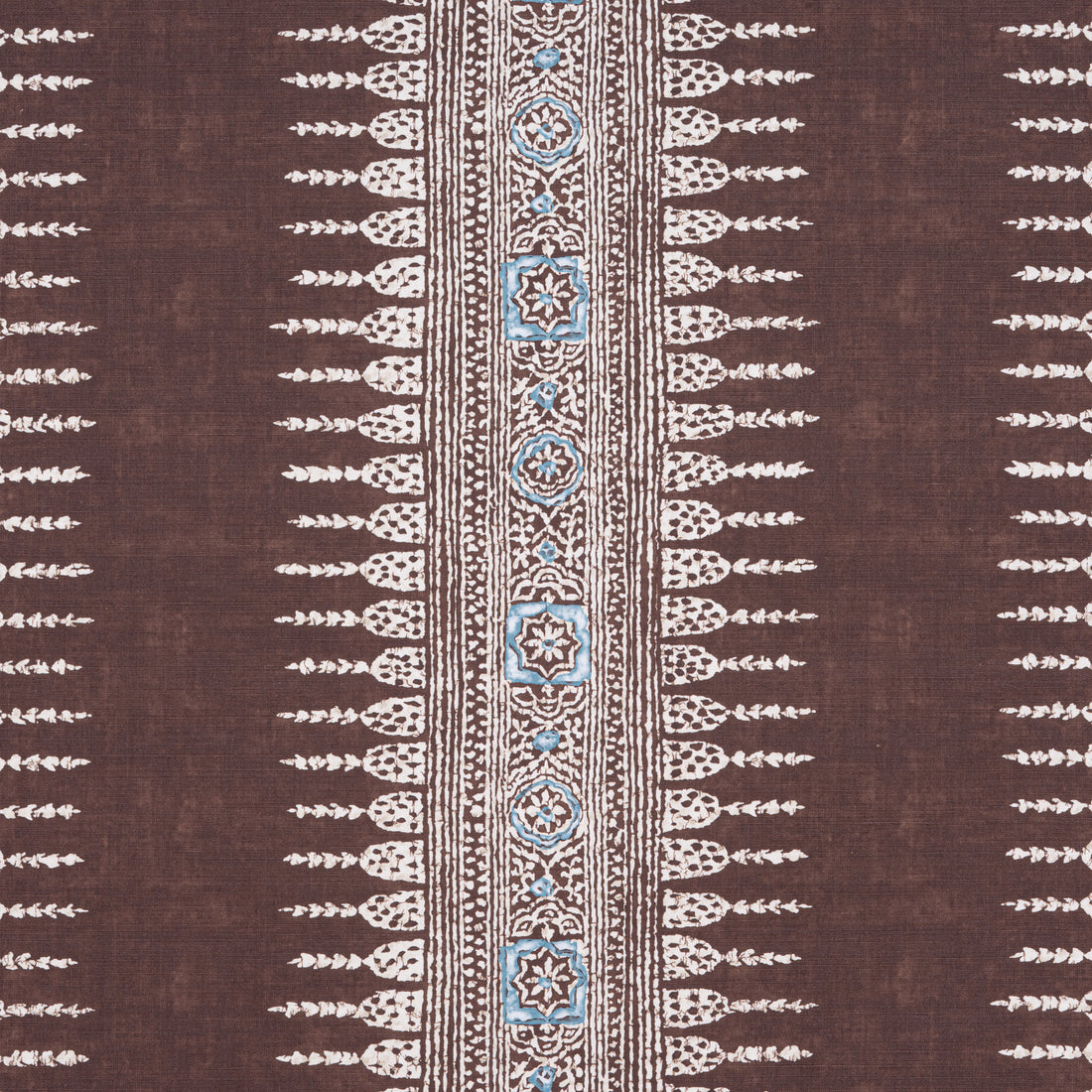 Javanese Stripe fabric in brown color - pattern number AF15139 - by Anna French in the Antilles collection