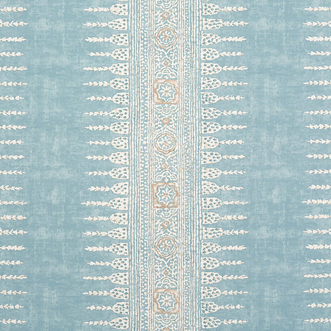 Javanese Stripe fabric in spa blue color - pattern number AF15140 - by Anna French in the Antilles collection