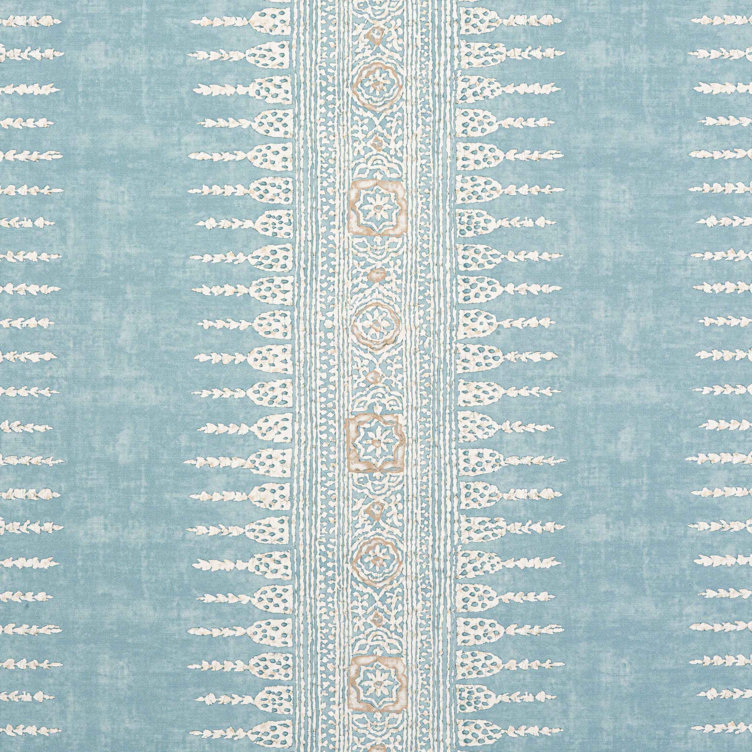 Javanese Stripe fabric in spa blue color - pattern number AF15140 - by Anna French in the Antilles collection
