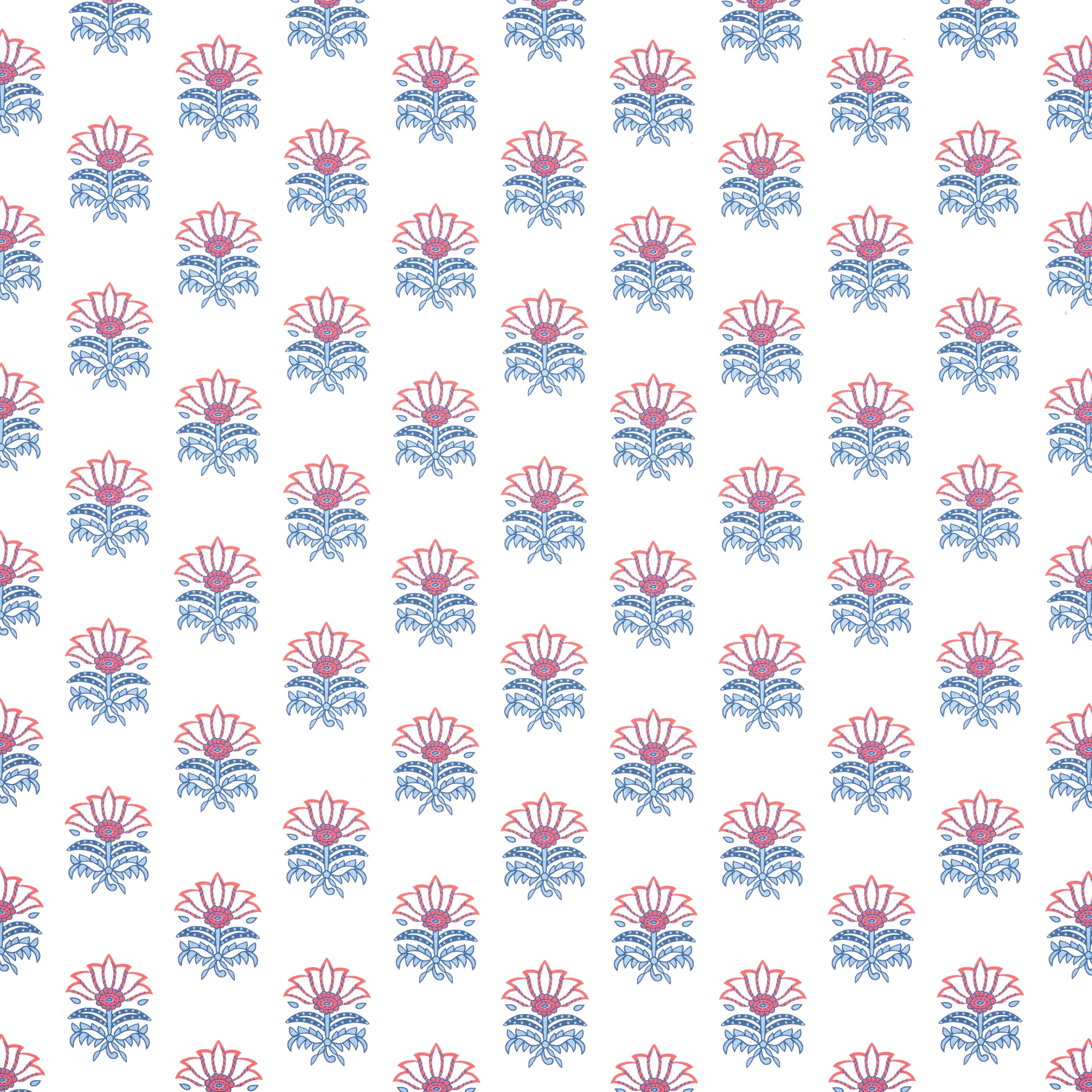 Milford fabric in red and blue color - pattern number AF15156 - by Anna French in the Antilles collection