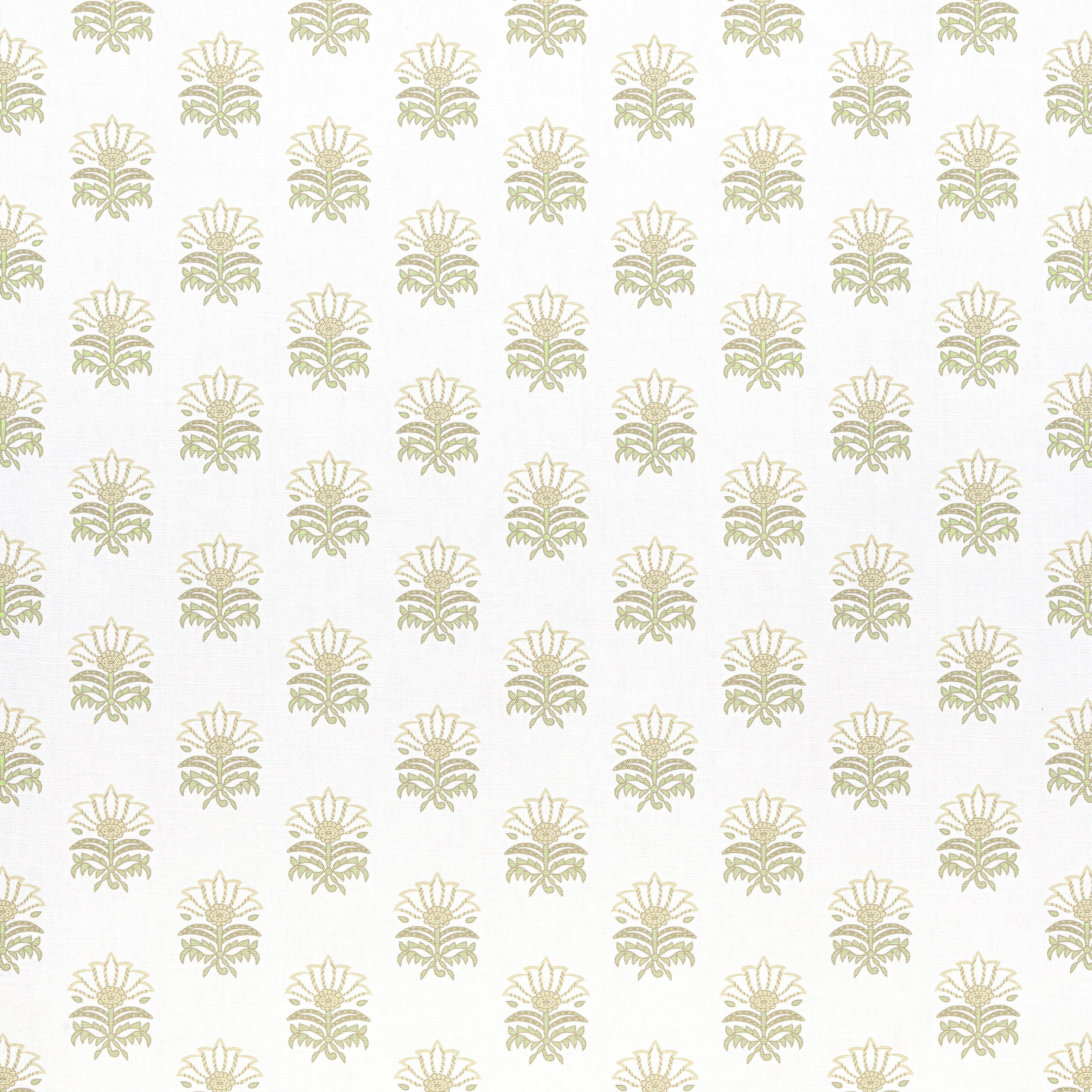 Milford fabric in beige and green color - pattern number AF15158 - by Anna French in the Antilles collection