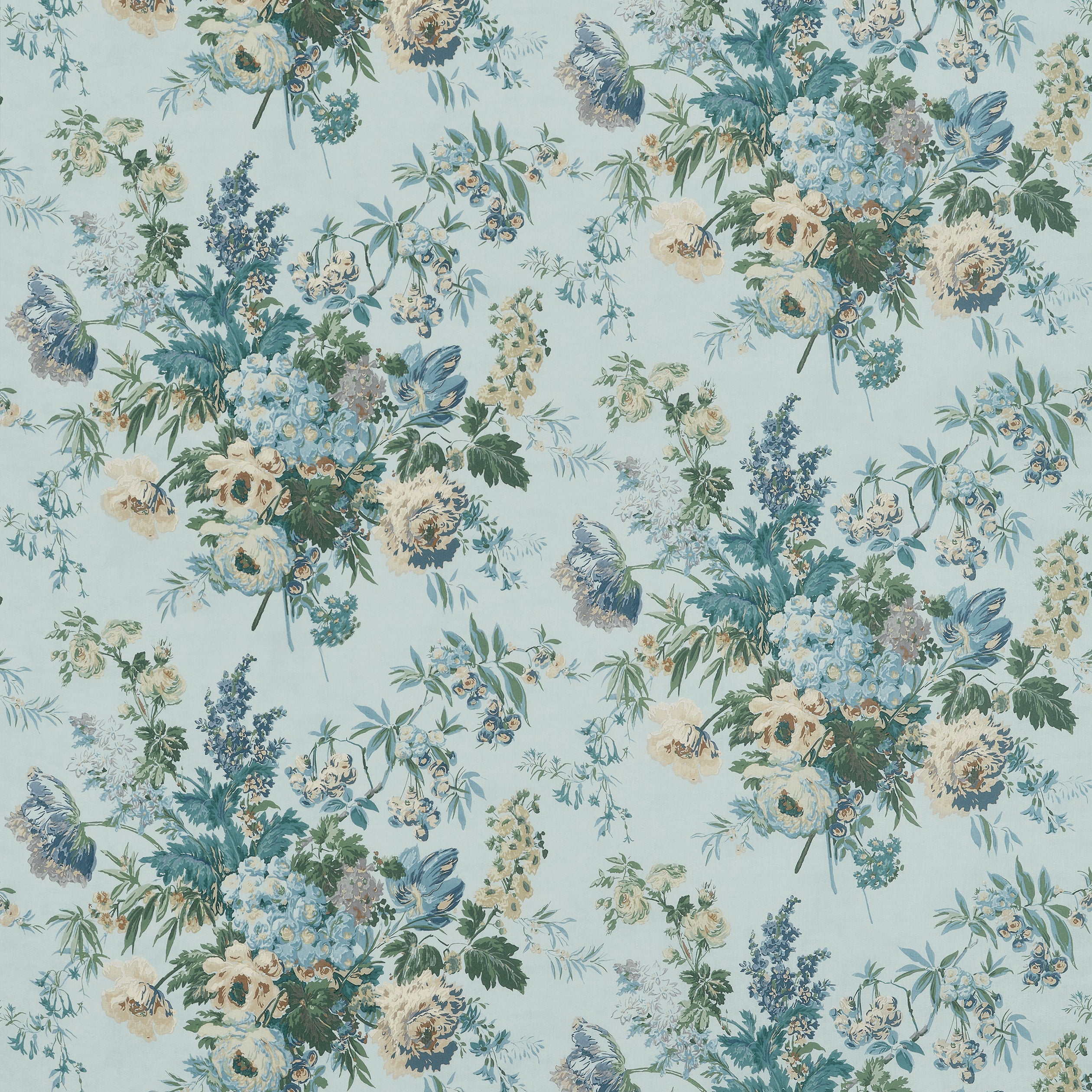 Garden Club Blue Fabric