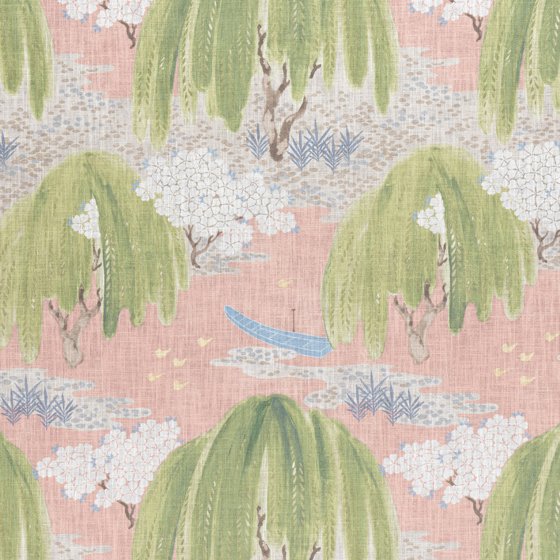 Willow Tree fabric in blush color - pattern number AF23111 - by Anna French in the Willow Tree collection