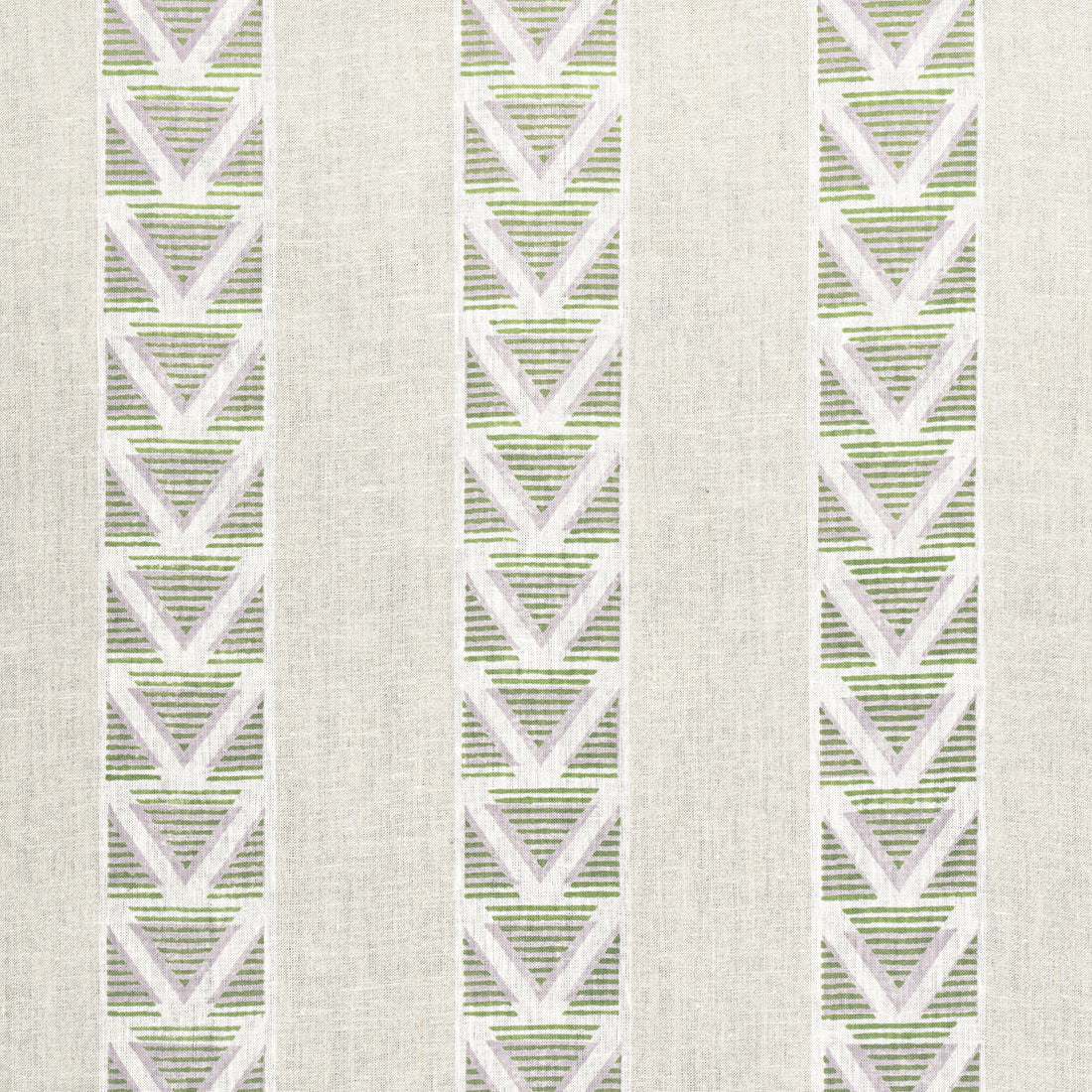 Burton Stripe fabric in lavender and sage color - pattern number AF23122 - by Anna French in the Willow Tree collection