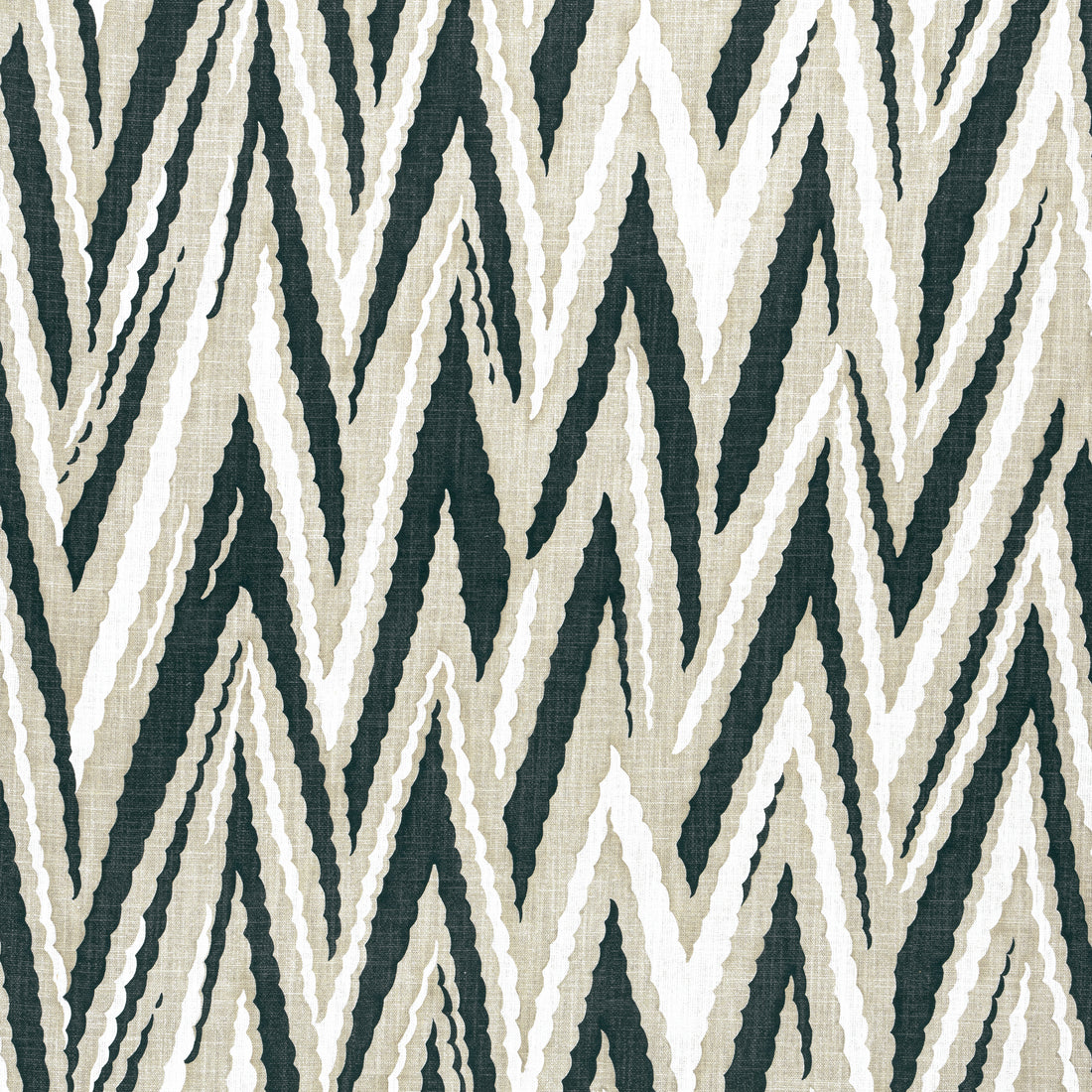 Highland Peak fabric in black color - pattern number AF23139 - by Anna French in the Willow Tree collection