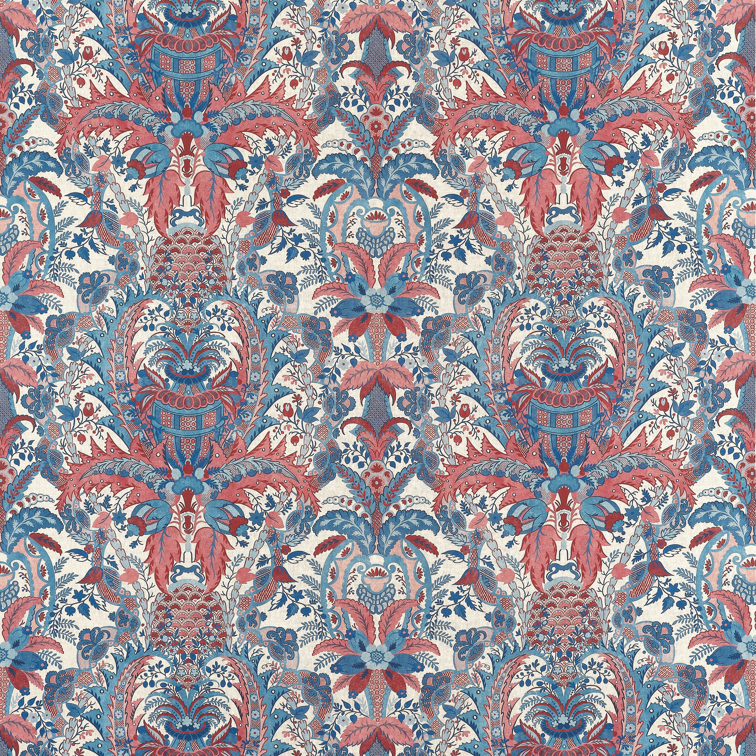 Narbeth fabric in red and blue color - pattern number AF57861 - by Anna French in the Bristol collection