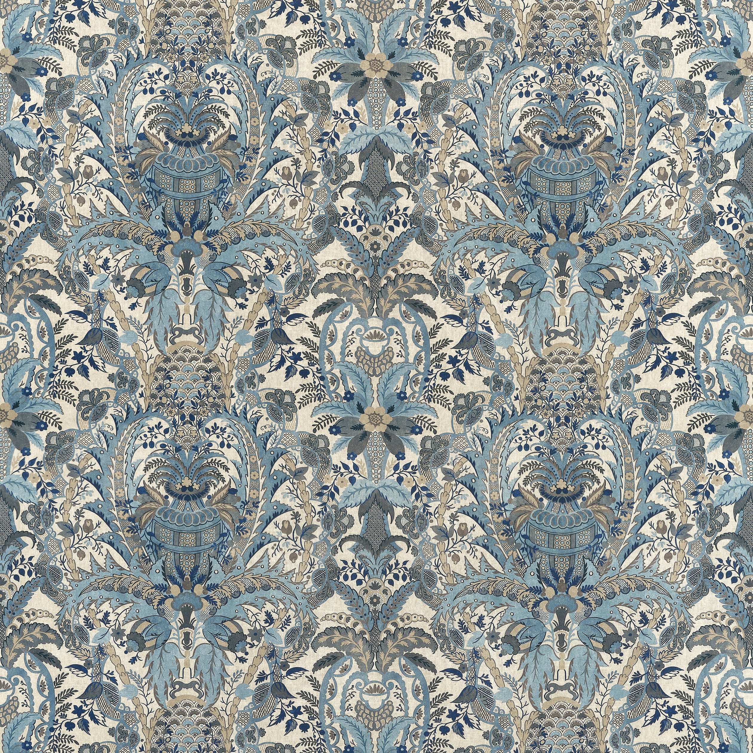 Narbeth fabric in slate and grey color - pattern number AF57862 - by Anna French in the Bristol collection