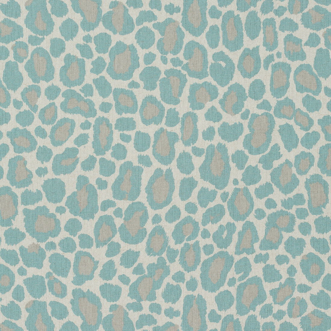 African Leopard fabric in aqua color - pattern number AF72977 - by Anna French in the Manor collection