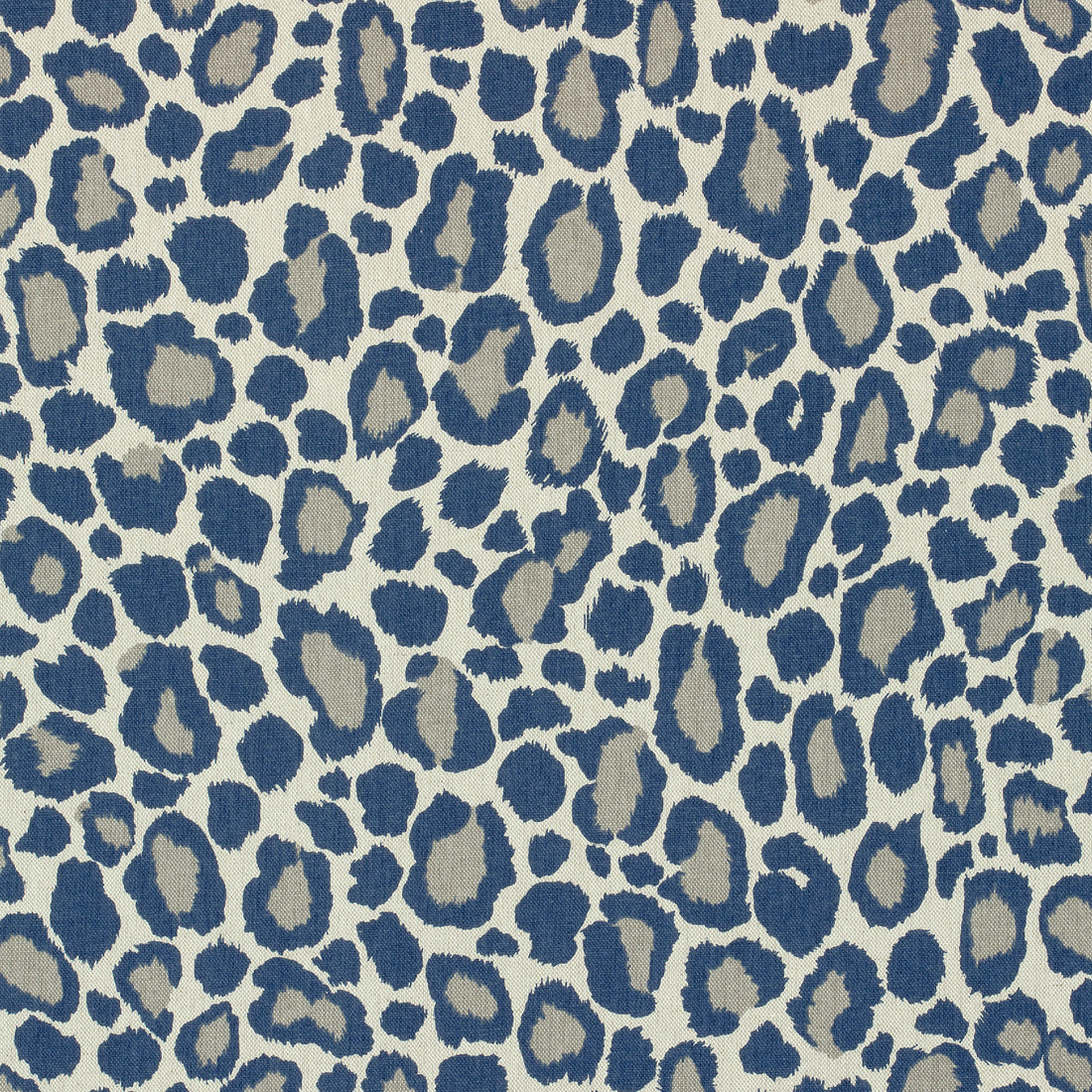 African Leopard fabric in navy color - pattern number AF72981 - by Anna French in the Manor collection