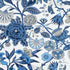 Cleo fabric in blue and white  color - pattern number AF9621 - by Anna French in the Savoy collection