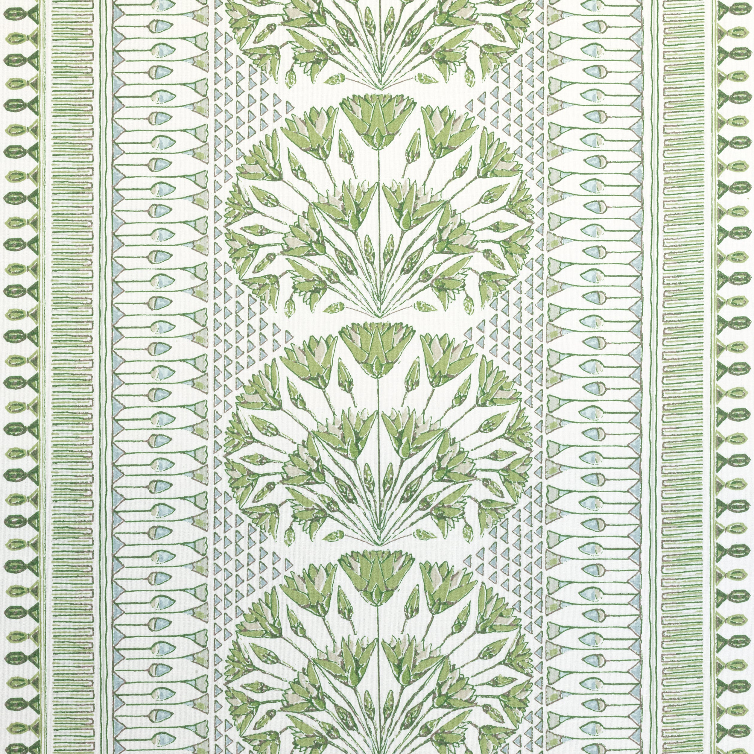 Cairo fabric in green and white  color - pattern number AF9623 - by Anna French in the Savoy collection