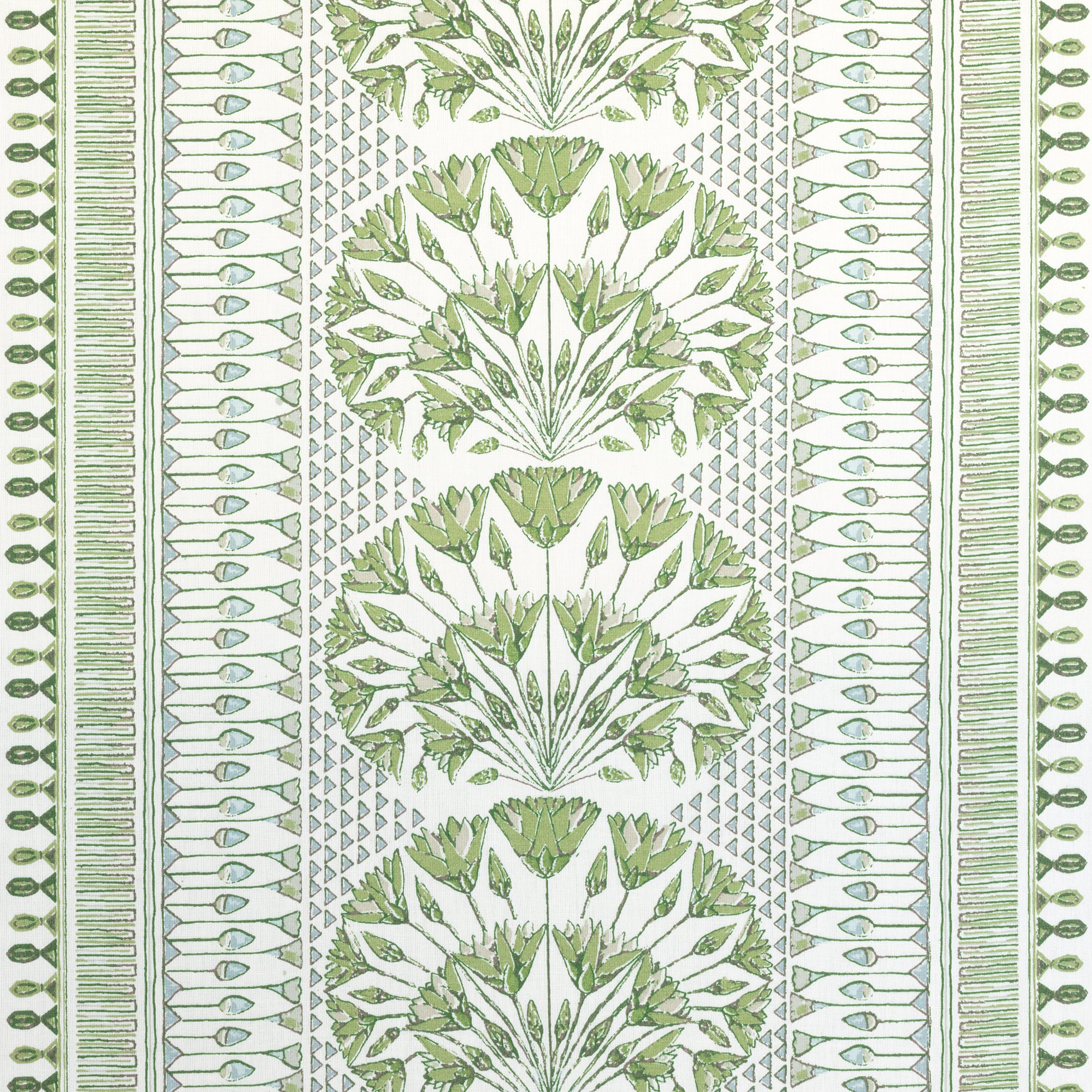 Cairo fabric in green and white color - pattern number AF9623 - by Anna French in the Savoy collection