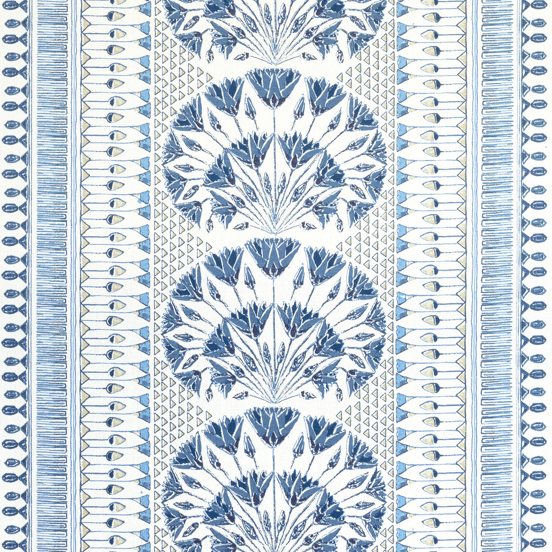 Cairo fabric in blue and white  color - pattern number AF9624 - by Anna French in the Savoy collection