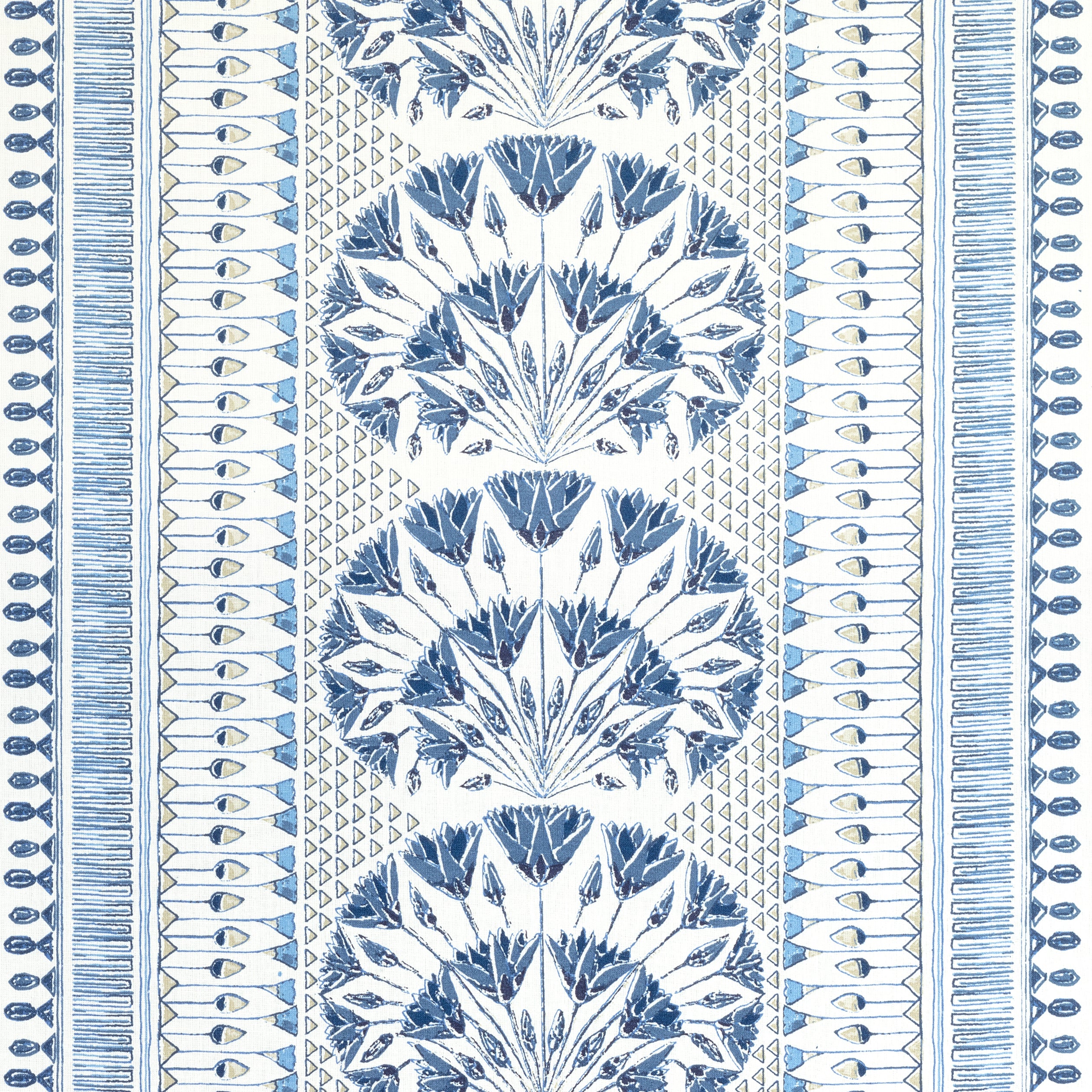 Cairo fabric in blue and white color - pattern number AF9624 - by Anna French in the Savoy collection