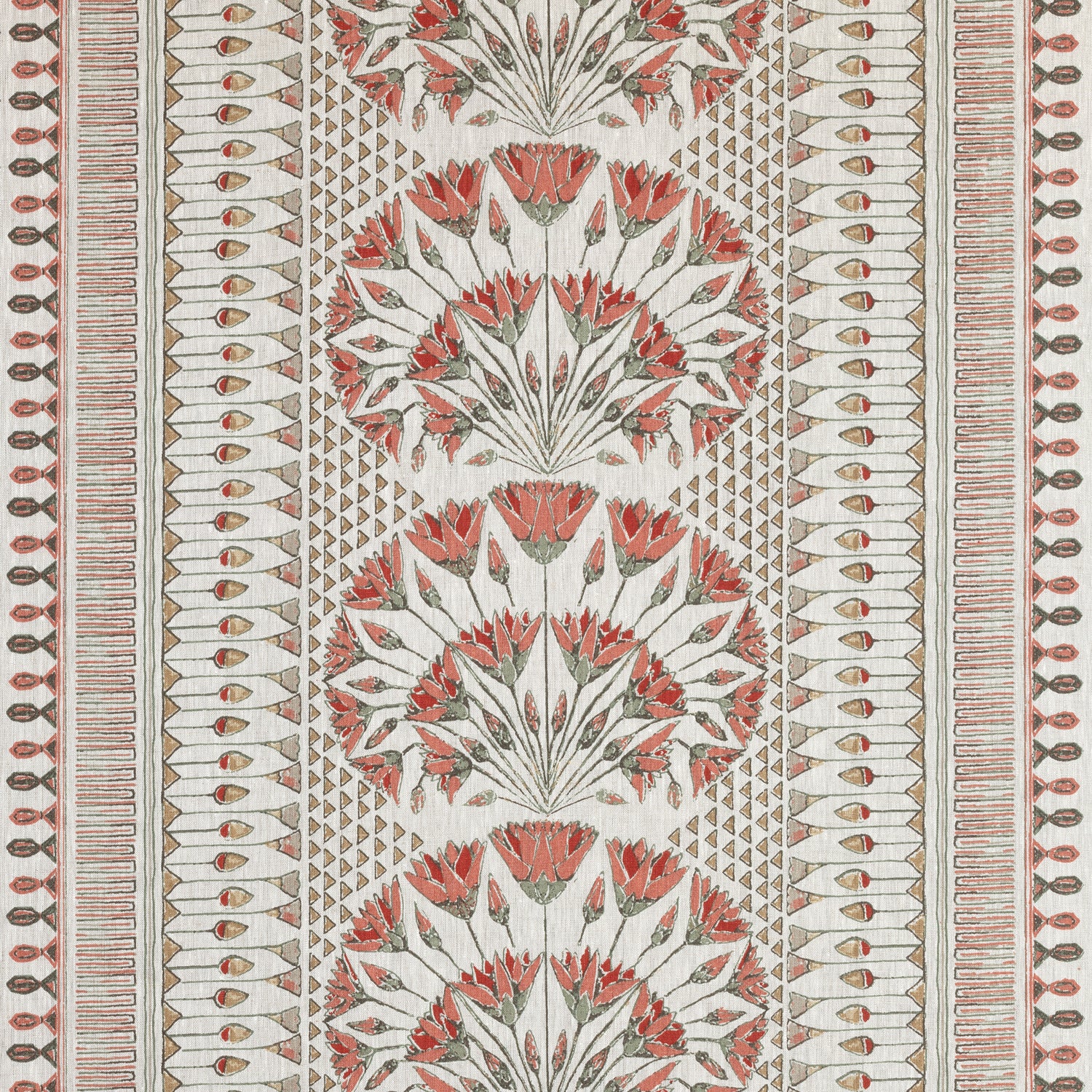 Cairo fabric in coral  color - pattern number AF9628 - by Anna French in the Savoy collection