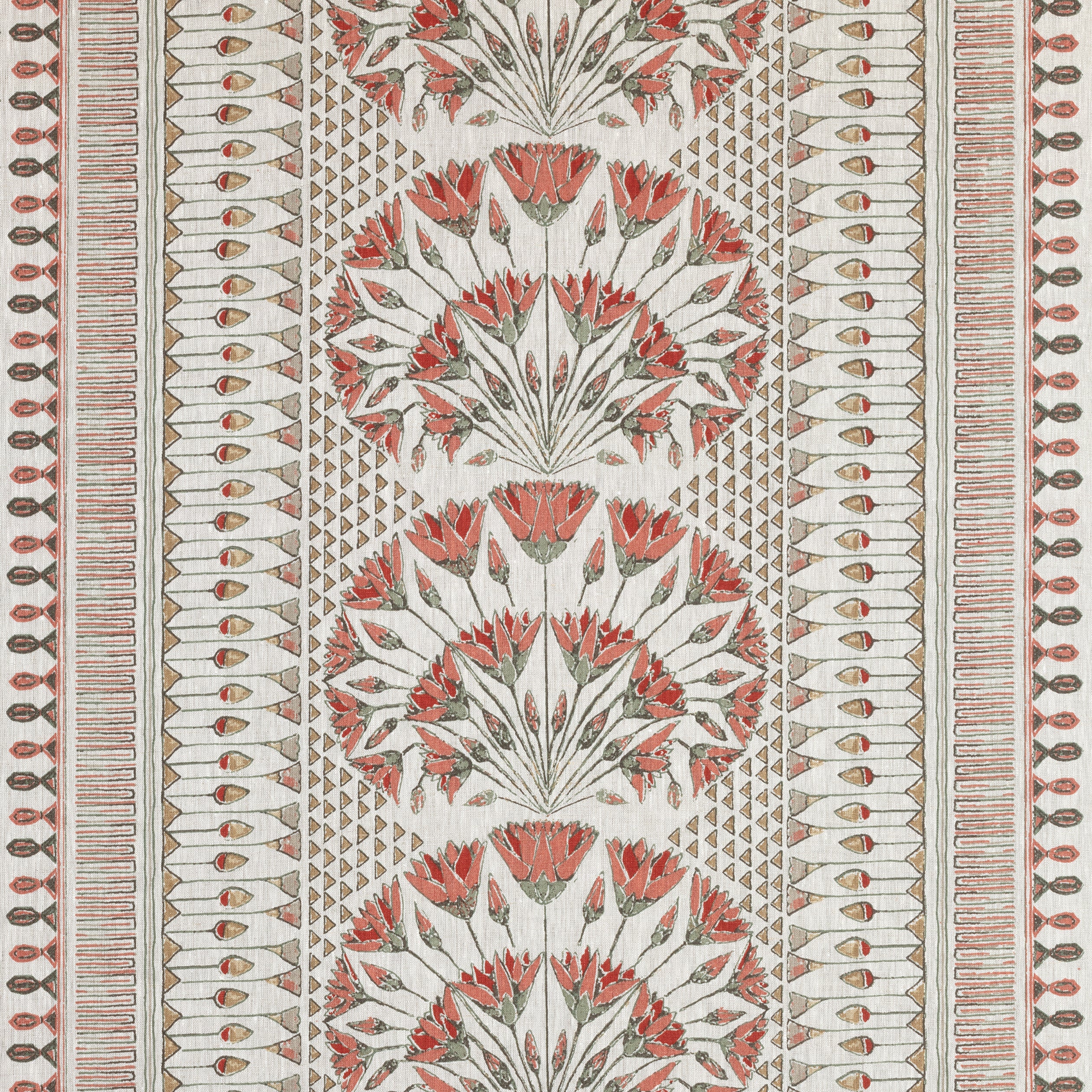 Cairo fabric in coral  color - pattern number AF9628 - by Anna French in the Savoy collection