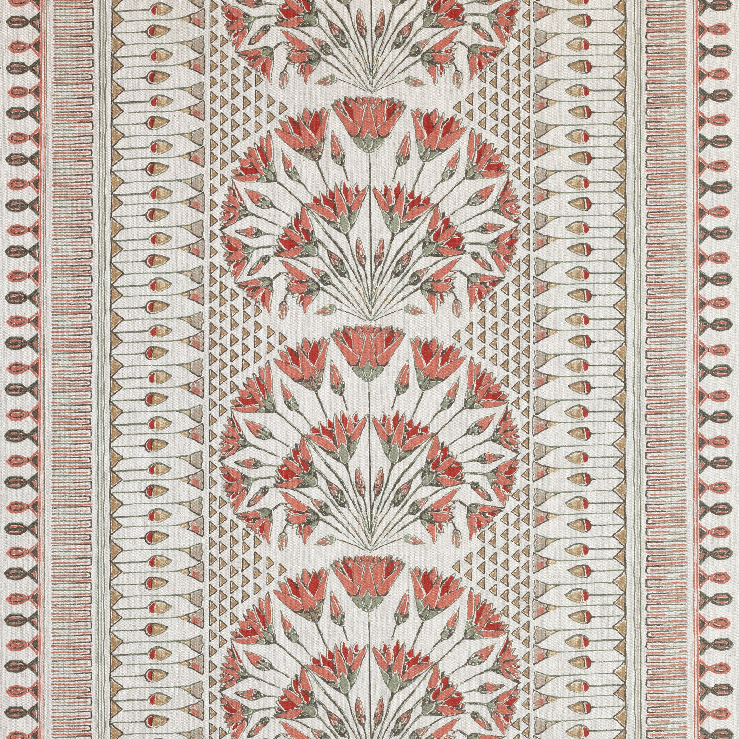 Cairo fabric in coral color - pattern number AF9628 - by Anna French in the Savoy collection