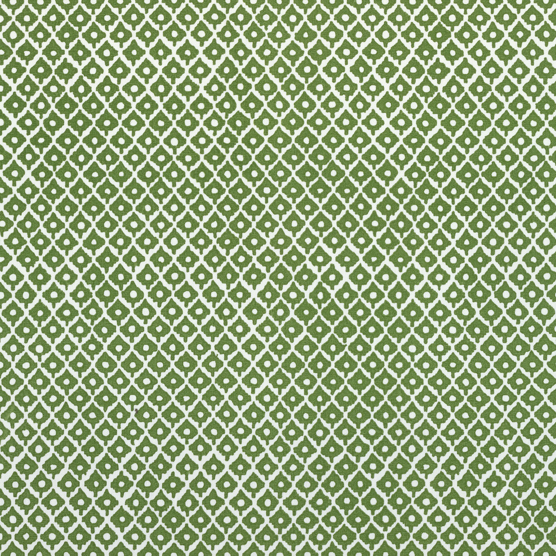 Petit Arbre fabric in green on white  color - pattern number AF9629 - by Anna French in the Savoy collection