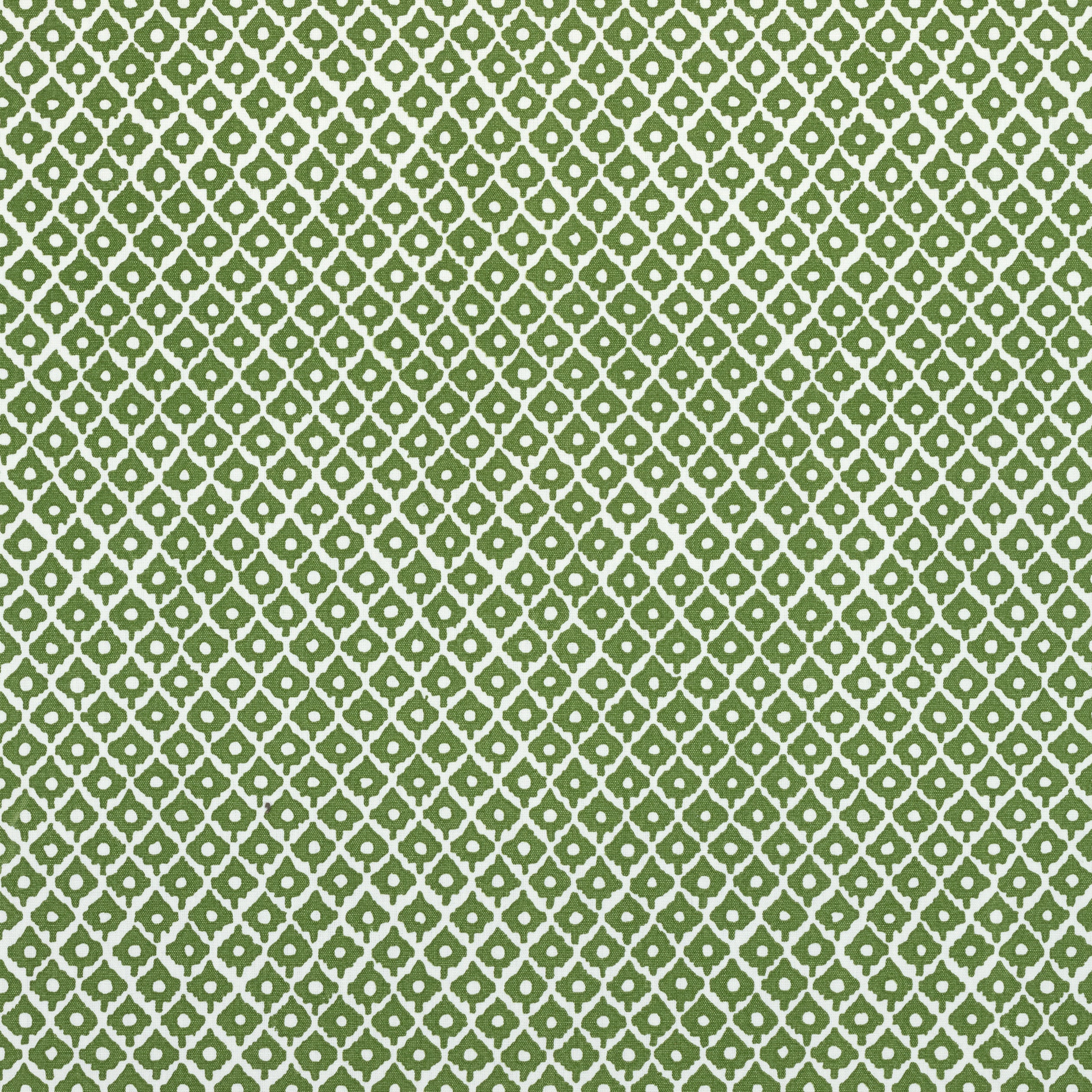 Petit Arbre fabric in green on white color - pattern number AF9629 - by Anna French in the Savoy collection