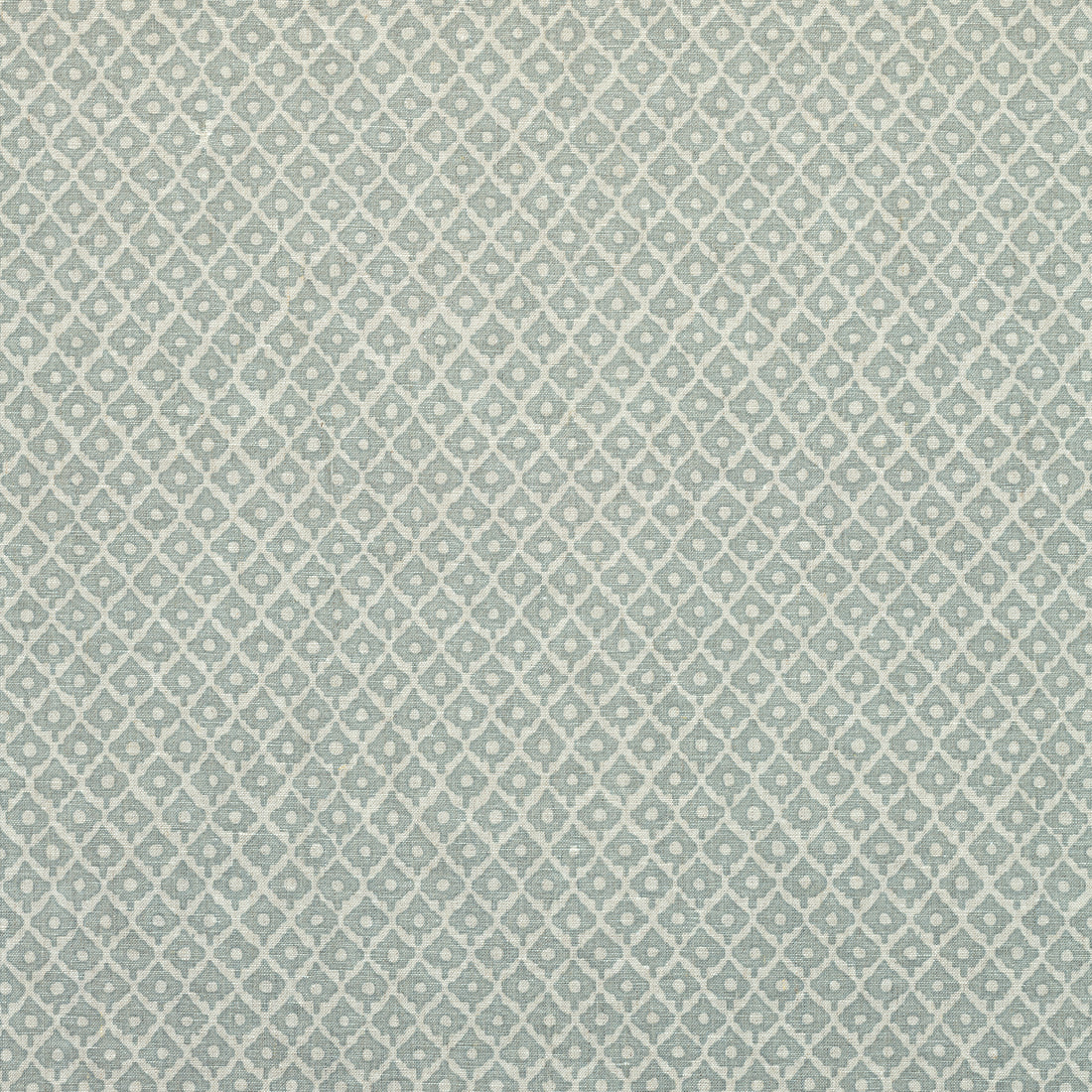 Petit Arbre fabric in spa blue on flax  color - pattern number AF9631 - by Anna French in the Savoy collection