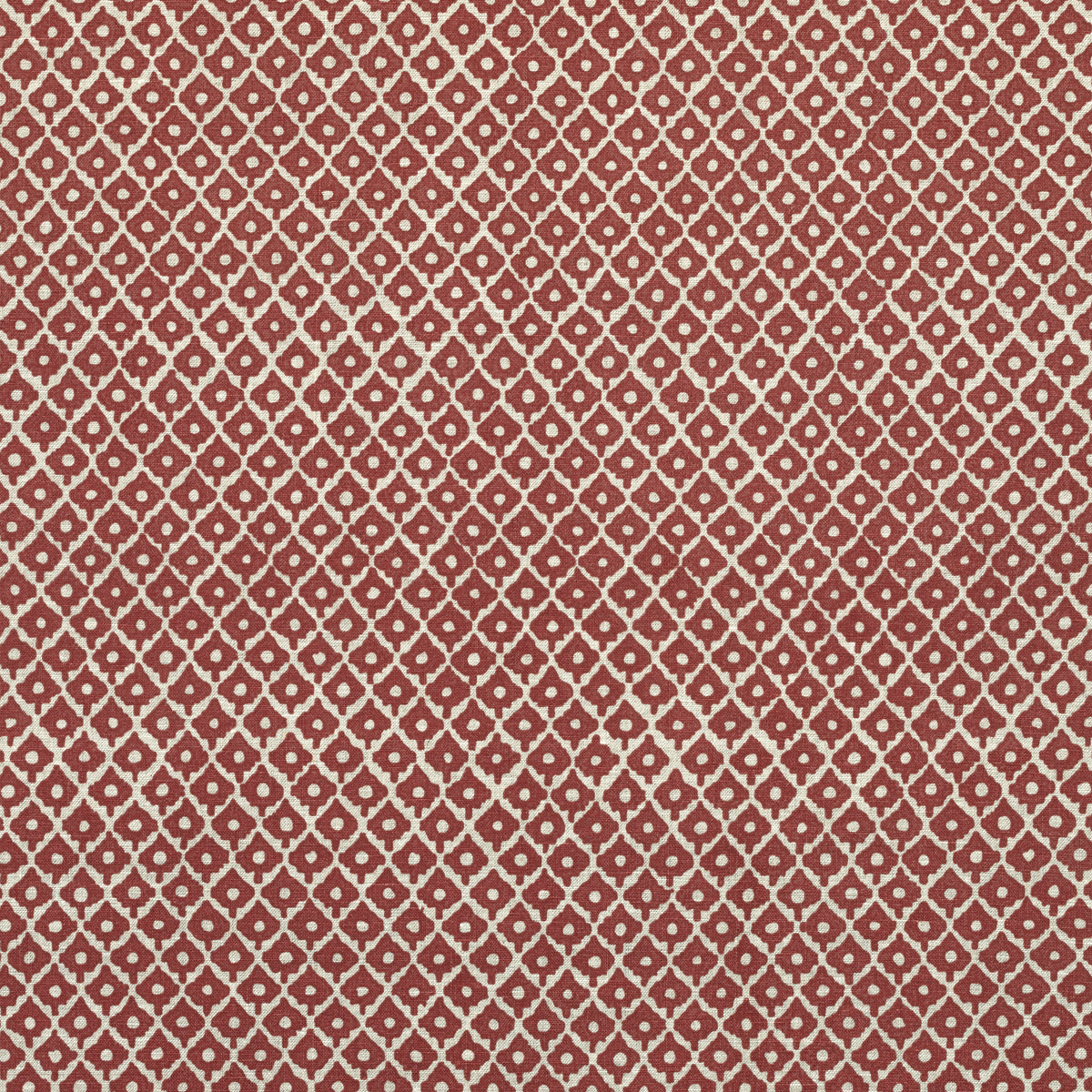 Petit Arbre fabric in raspberry on flax color - pattern number AF9634 - by Anna French in the Savoy collection