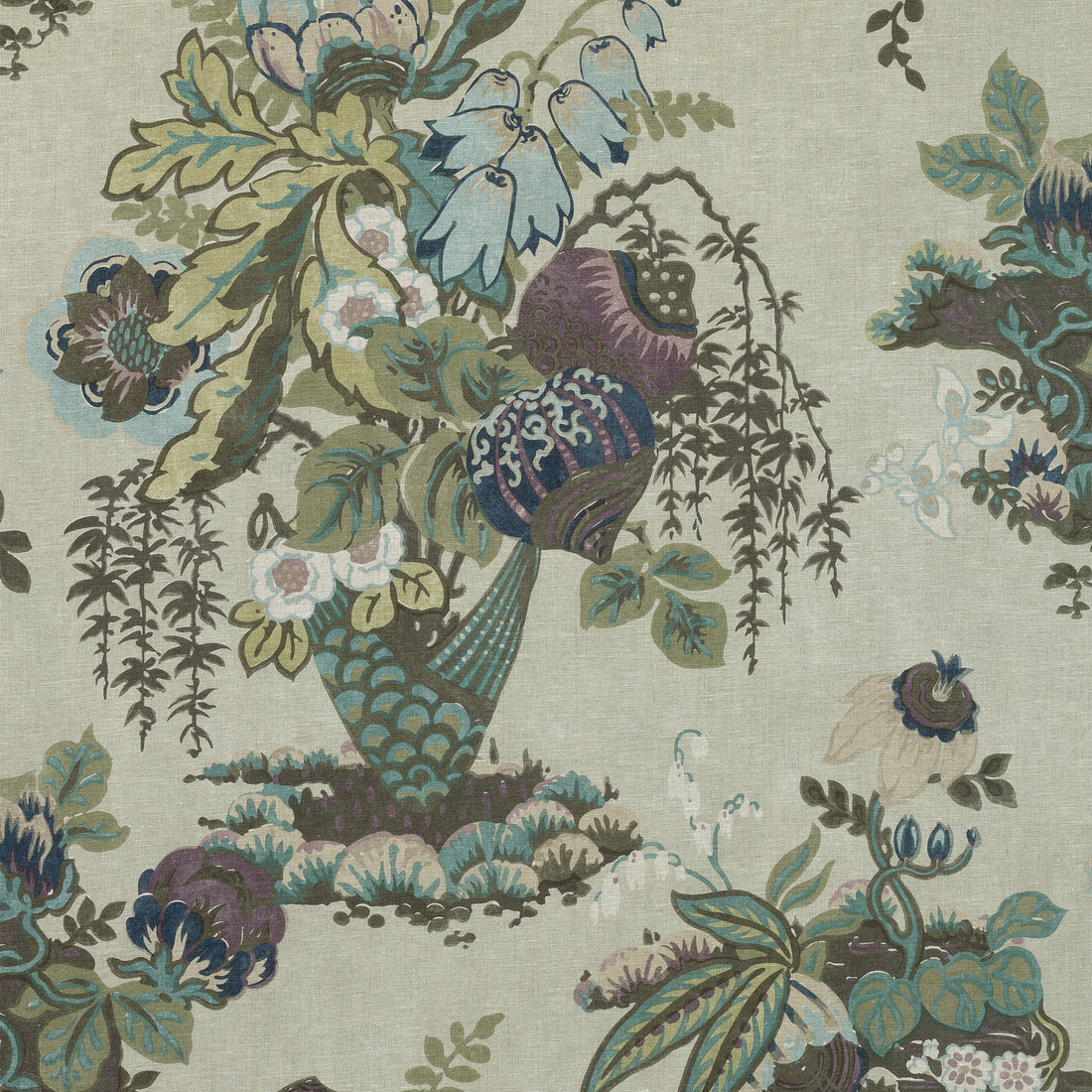 Fairbanks fabric in plum  color - pattern number AF9641 - by Anna French in the Savoy collection