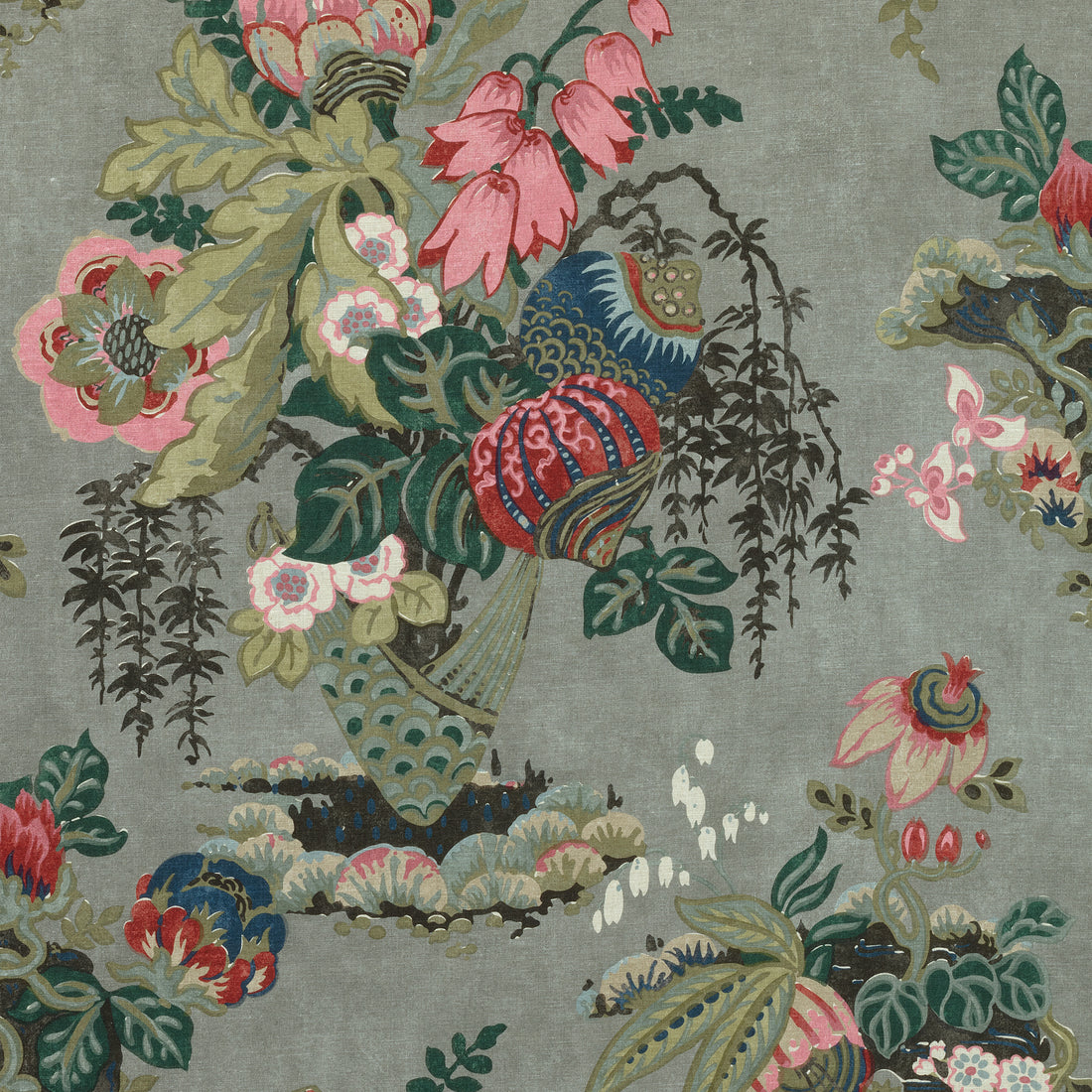Fairbanks fabric in grey  color - pattern number AF9643 - by Anna French in the Savoy collection