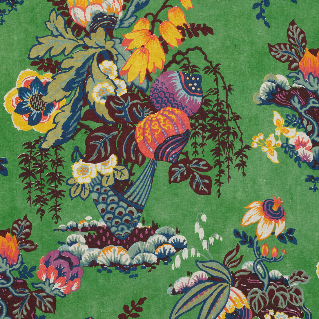 Fairbanks fabric in green  color - pattern number AF9644 - by Anna French in the Savoy collection