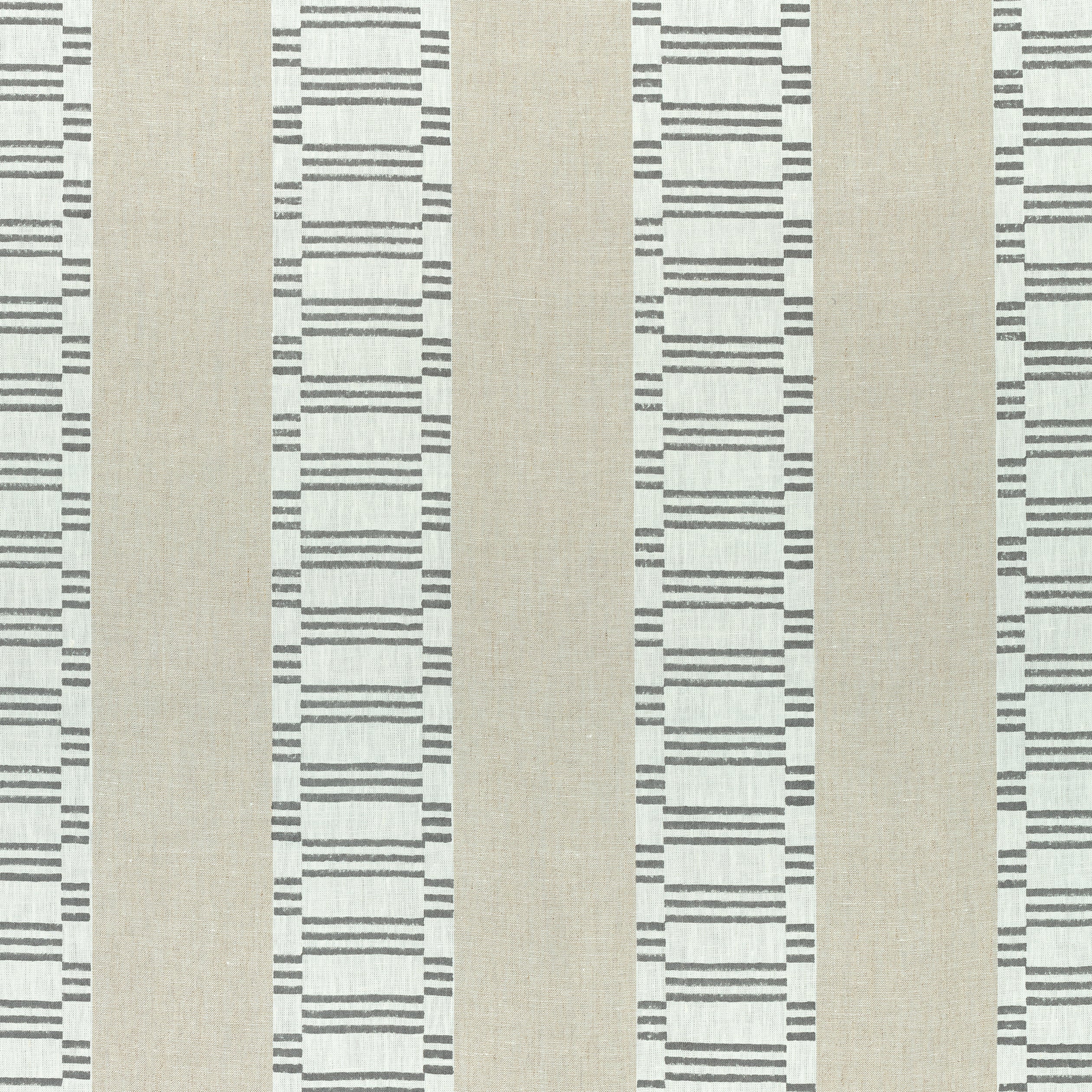 Japonic Stripe fabric in grey color - pattern number AF9820 - by Anna French in the Nara collection