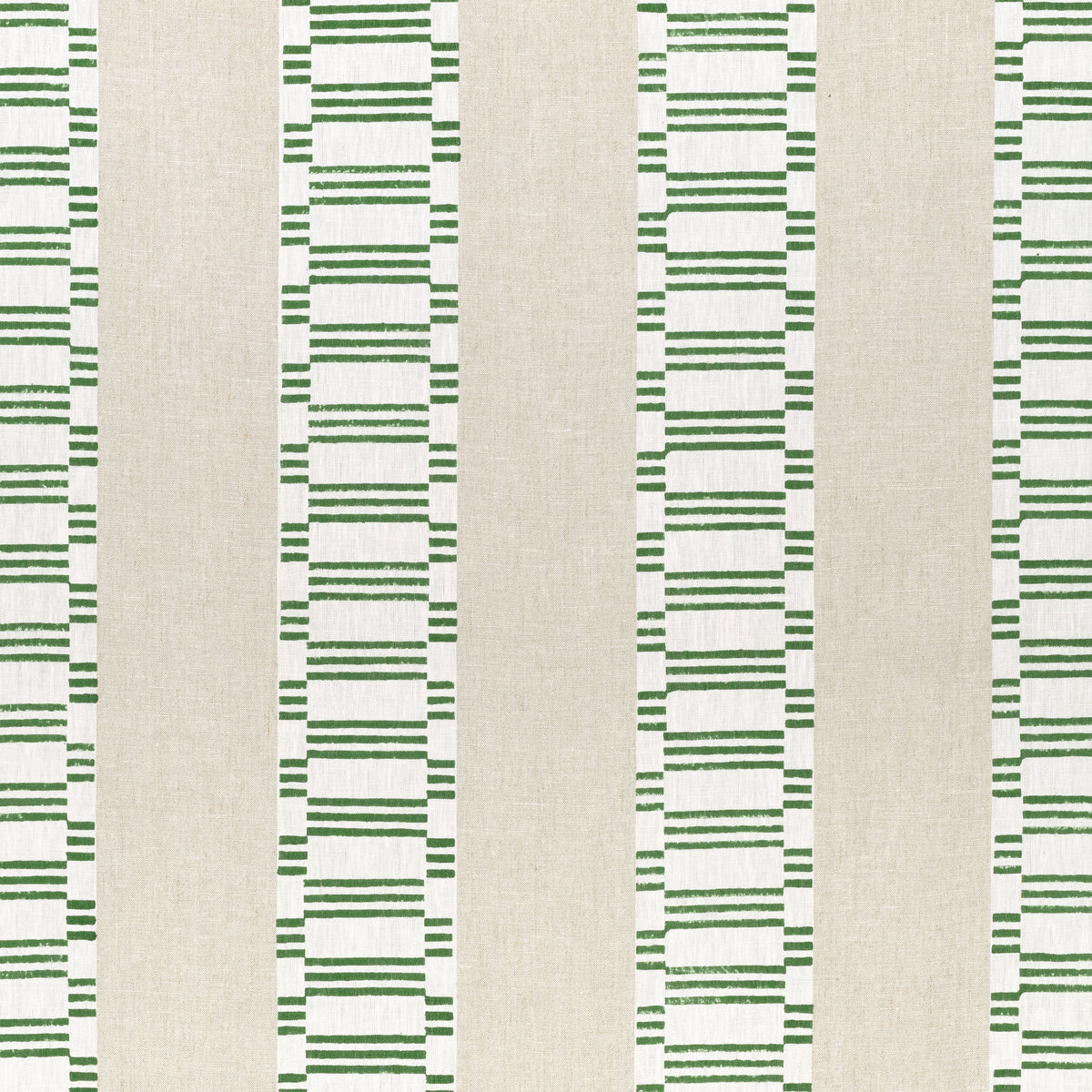 Japonic Stripe fabric in emerald green color - pattern number AF9824 - by Anna French in the Nara collection