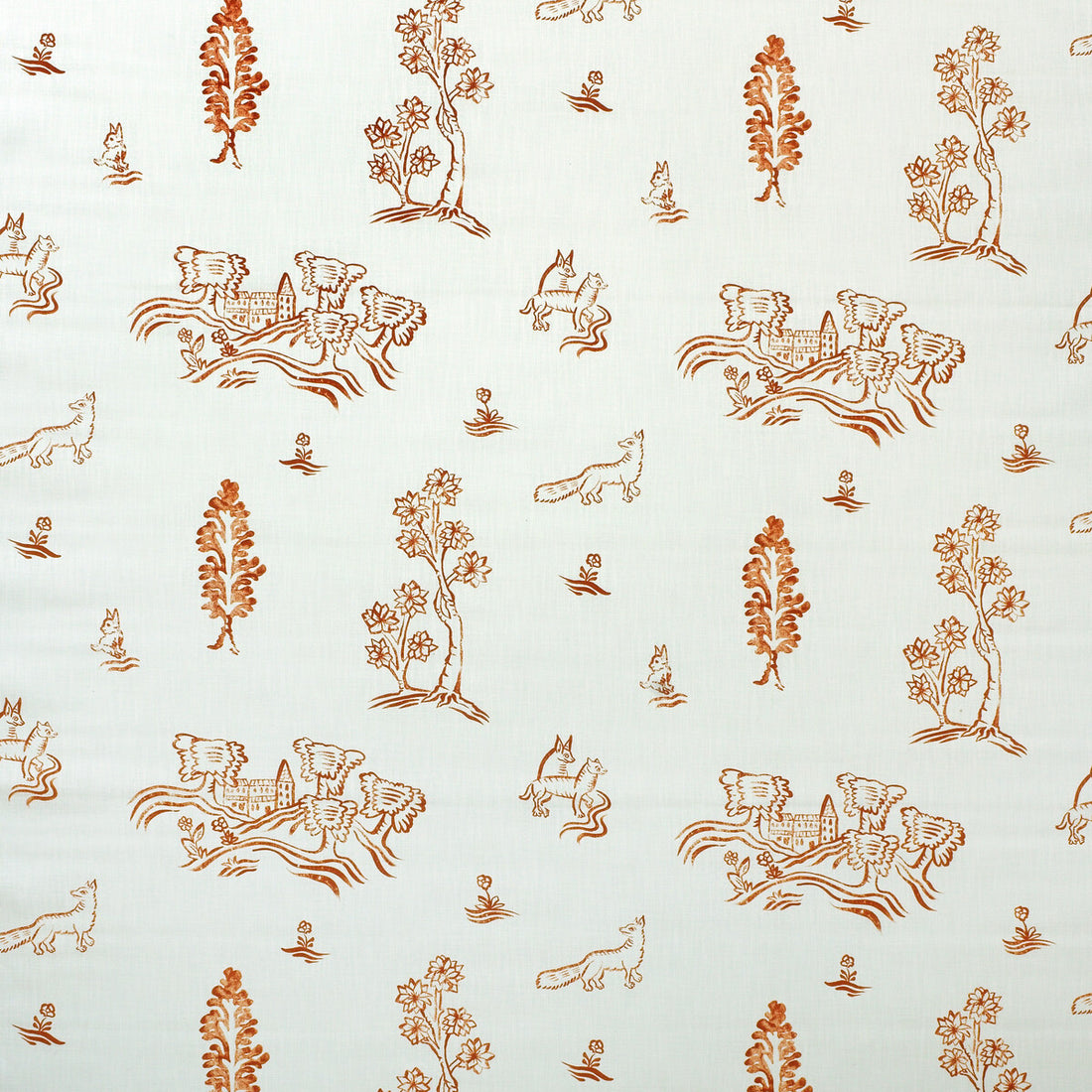 Friendly Folk Outdoor fabric in melon orange color - pattern AM100377.12.0 - by Kravet Couture in the Andrew Martin Kit Kemp Outdoor collection