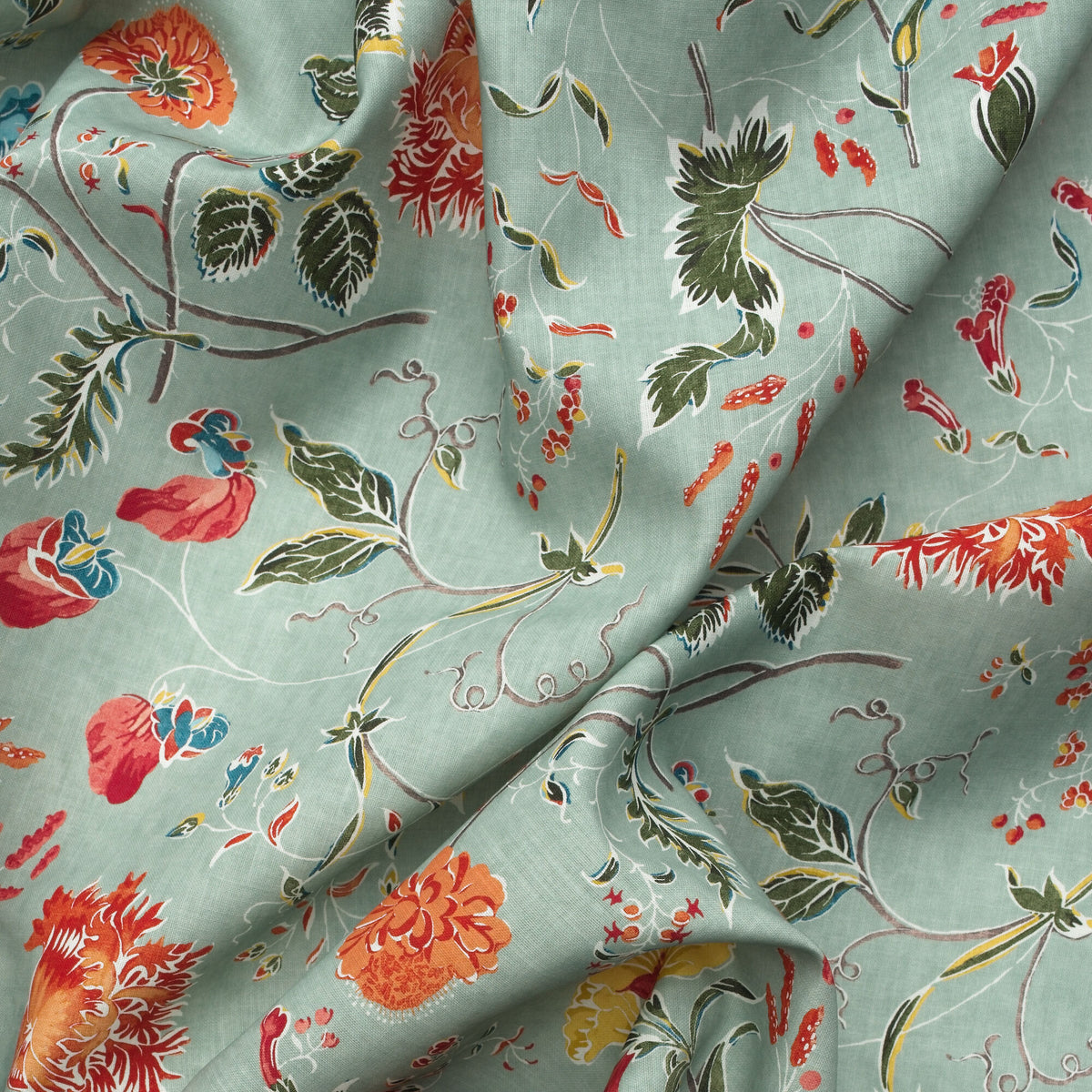 Wild Wood fabric in Duckegg Outdoor color - pattern number AM100413.512.0 - by Kravet Couture in the Andrew Martin The Secret Garden Indoor Outdoor collection