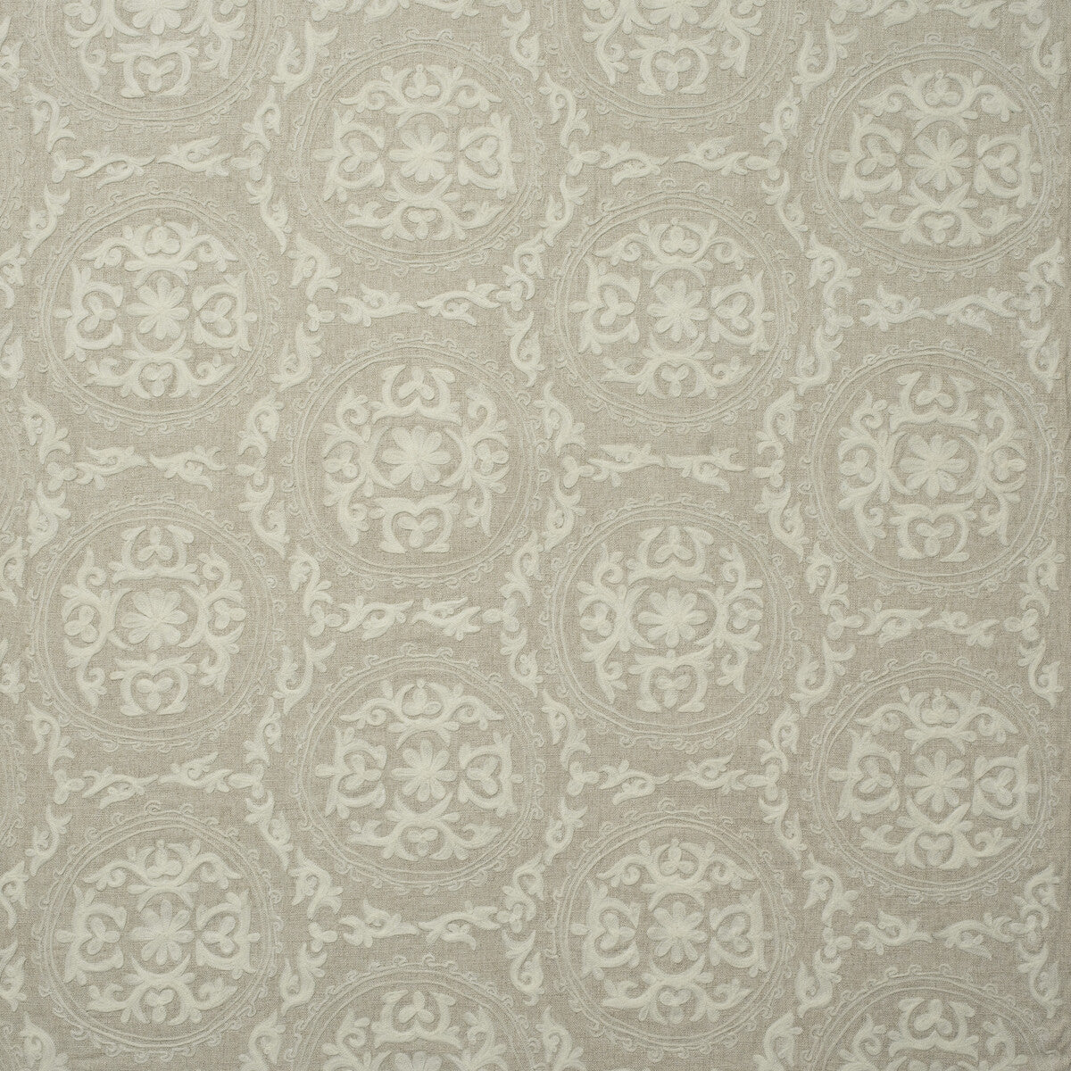Yurt fabric in ivory color - pattern number AM100454.161.0 - by Kravet Couture in the Andrew Martin Folklore collection