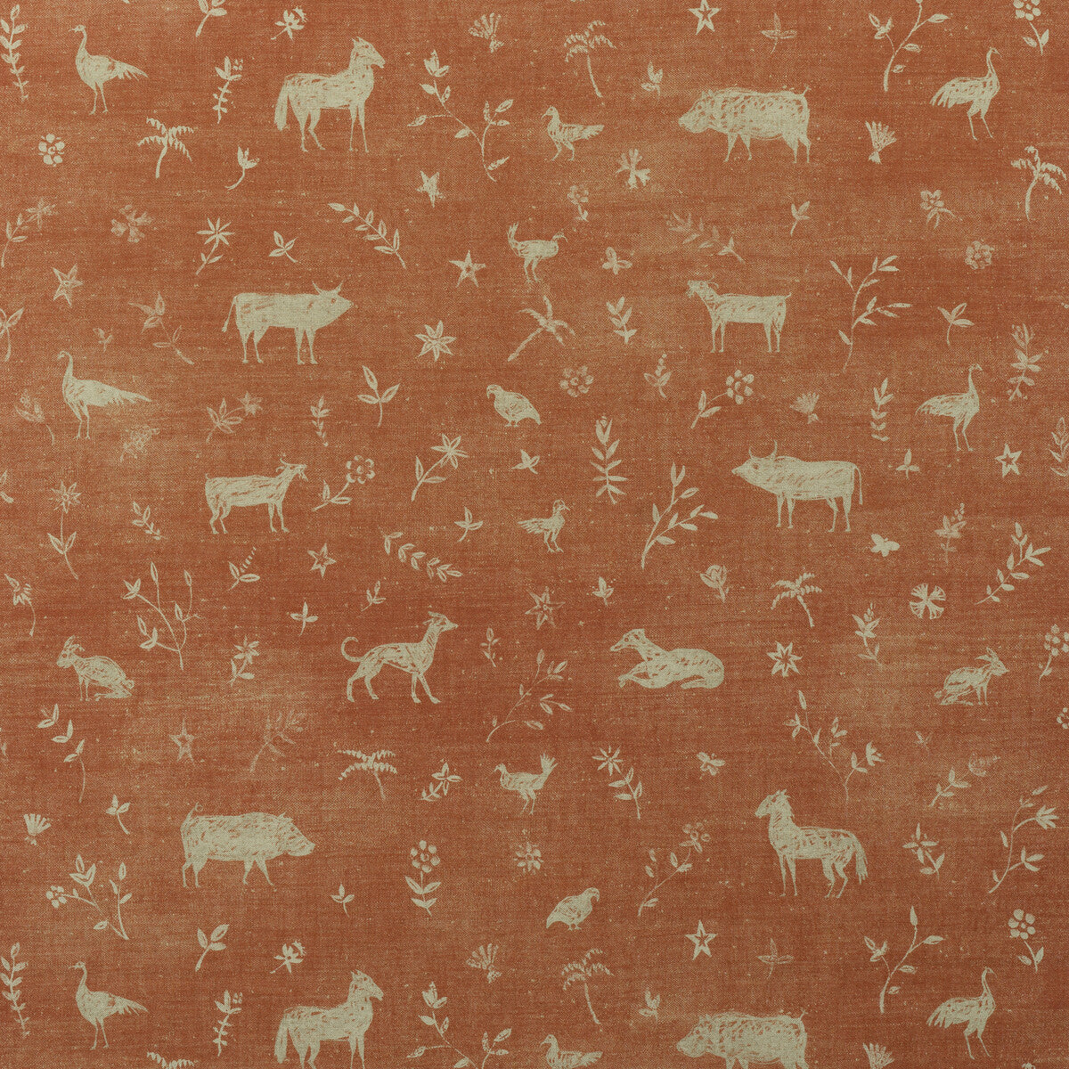 Avebury fabric in brick color - pattern number AM100483.12.0 - by Kravet Couture in the Andrew Martin Argonaut collection