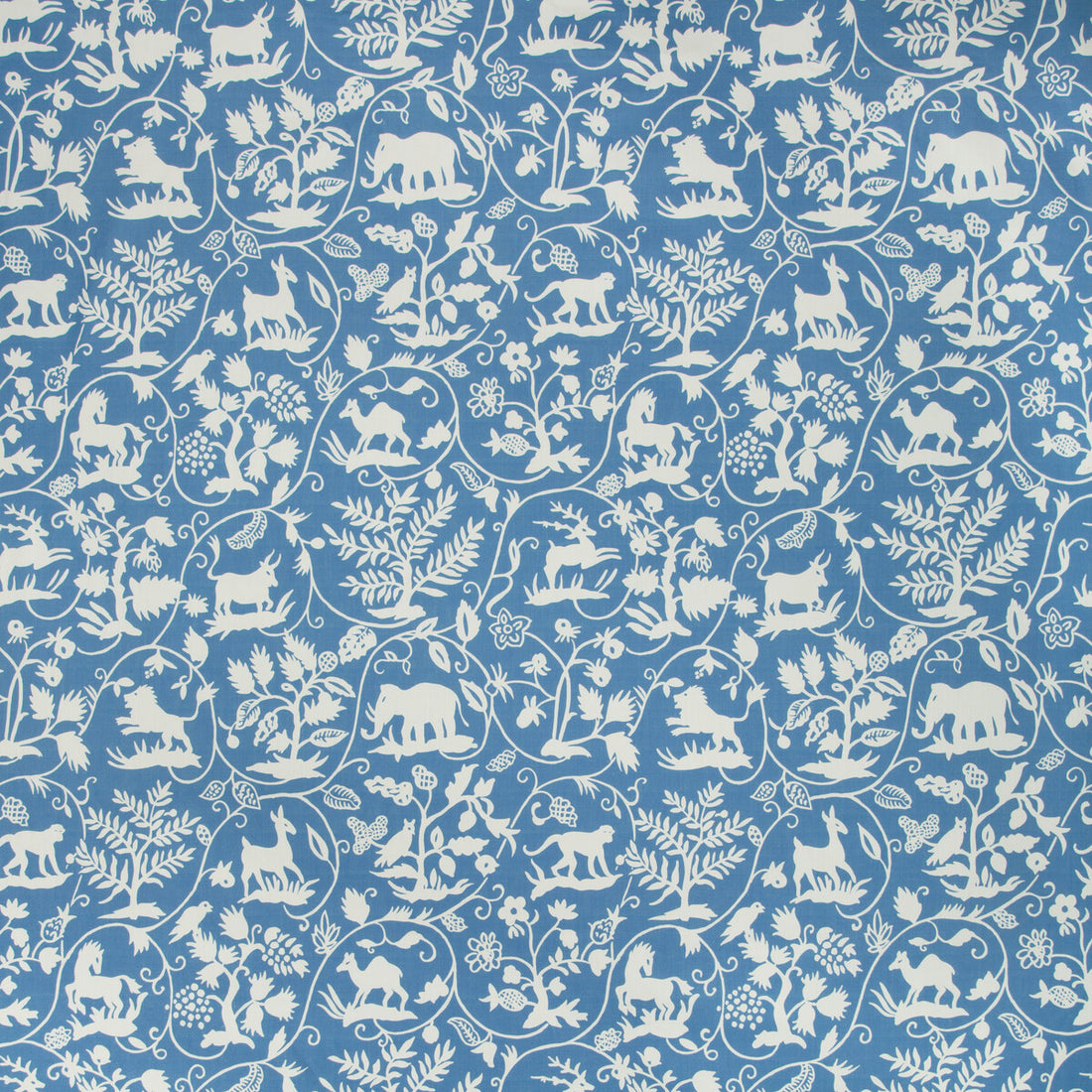 Animaltale fabric in larkspur color - pattern ANIMALTALE.15.0 - by Kravet Basics in the Bermuda collection