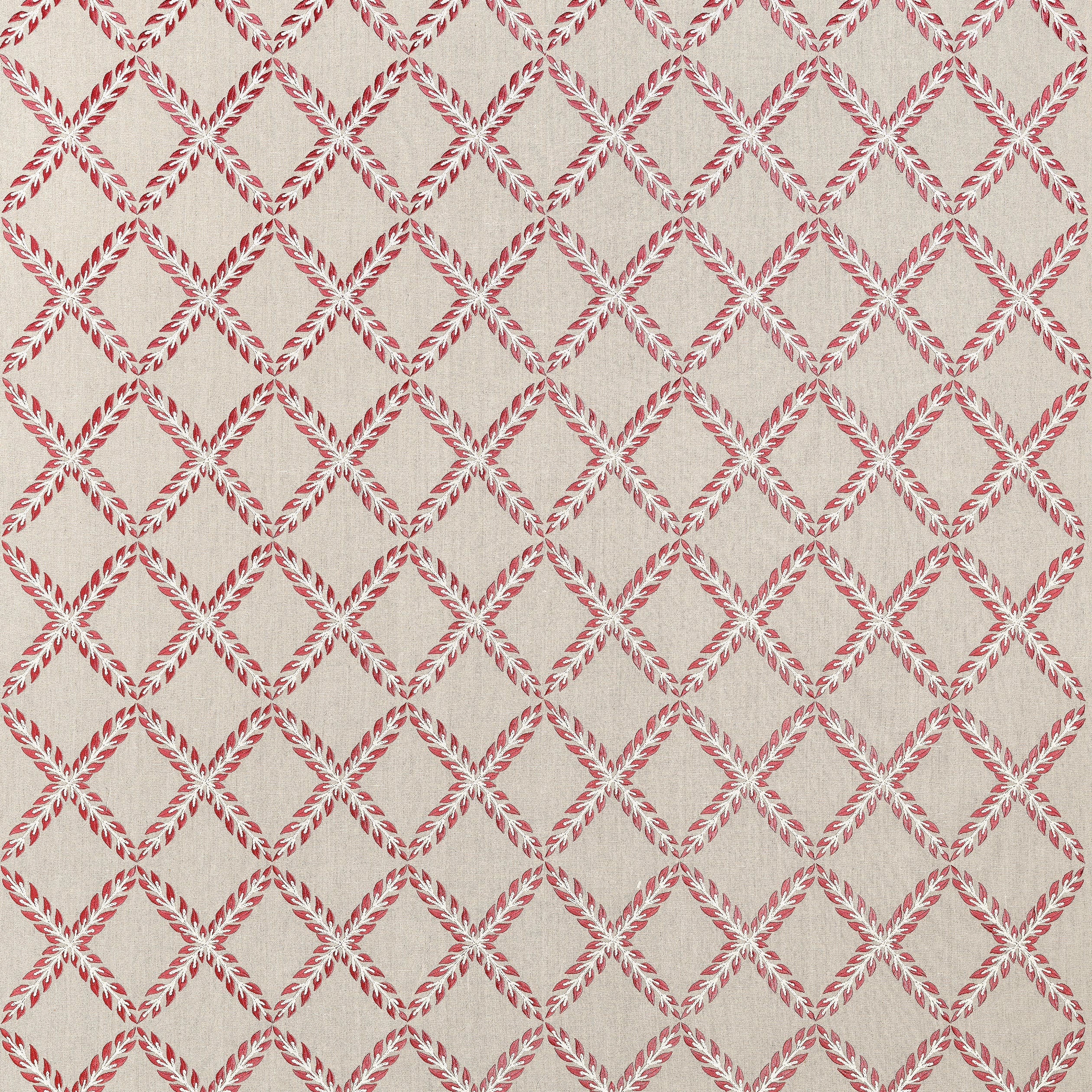 Halifax Embroidery fabric in red color - pattern number AW10741 - by Anna French in the Clermont collection
