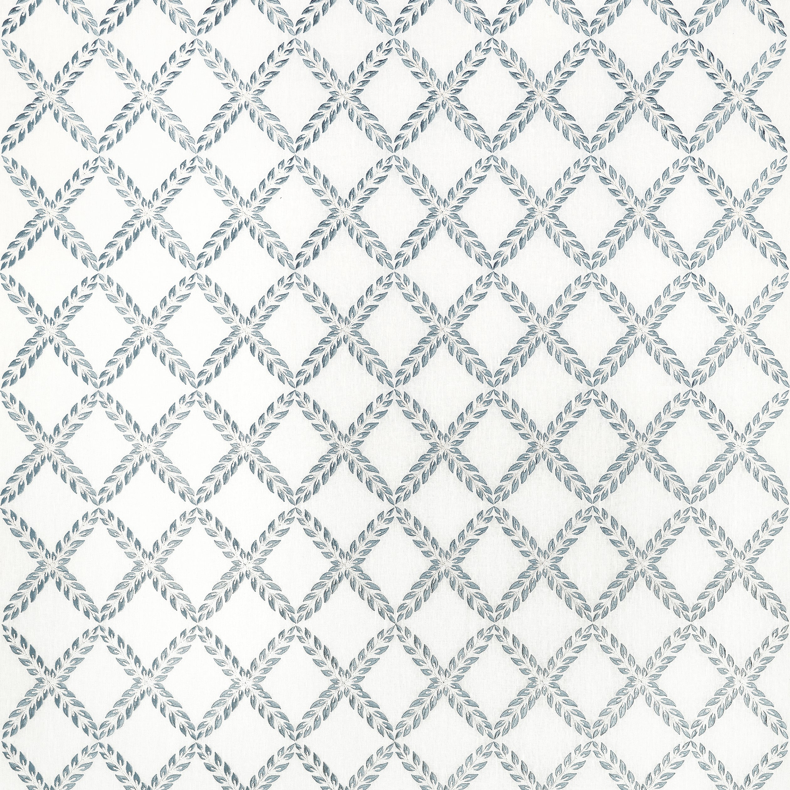 Halifax Embroidery fabric in blue and white color - pattern number AW10744 - by Anna French in the Clermont collection