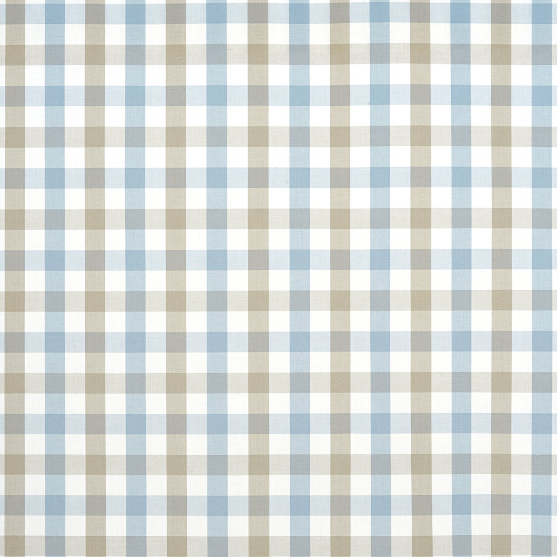 Saybrook Check fabric in spa blue and beige color - pattern number AW15151 - by Anna French in the Antilles collection