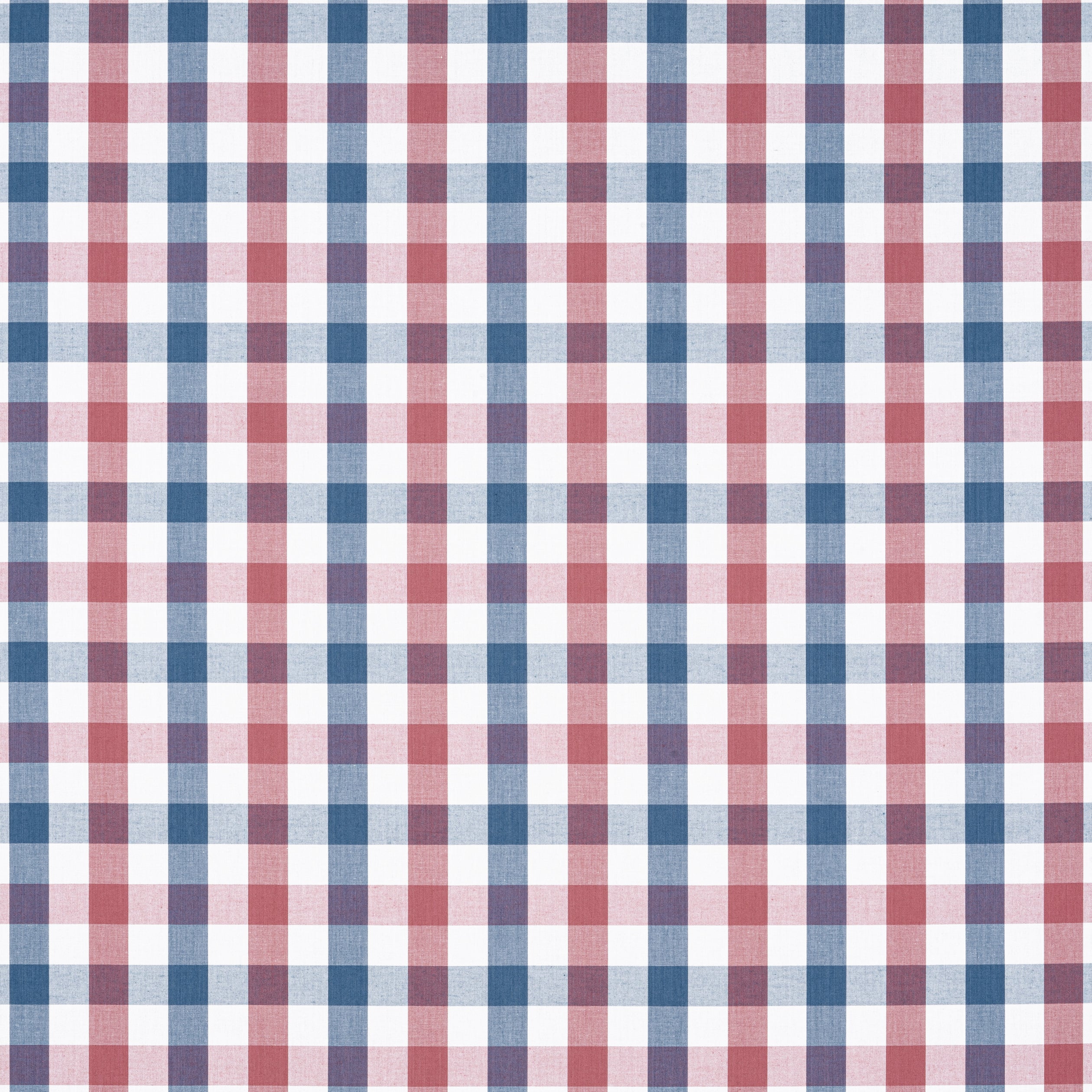 Saybrook Check fabric in blue and red color - pattern number AW15153 - by Anna French in the Antilles collection