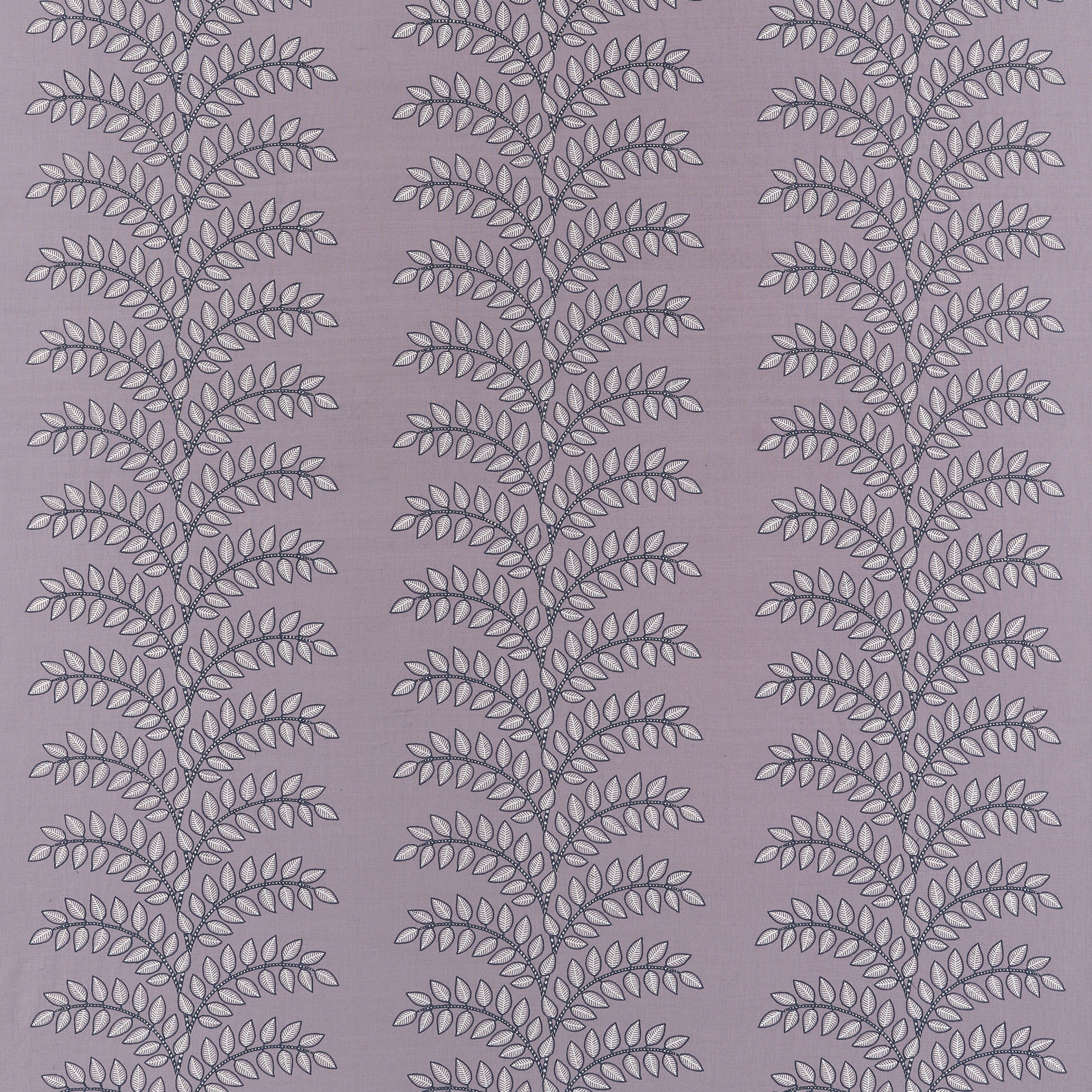 Frondescence Embriodery Lavender Fabric