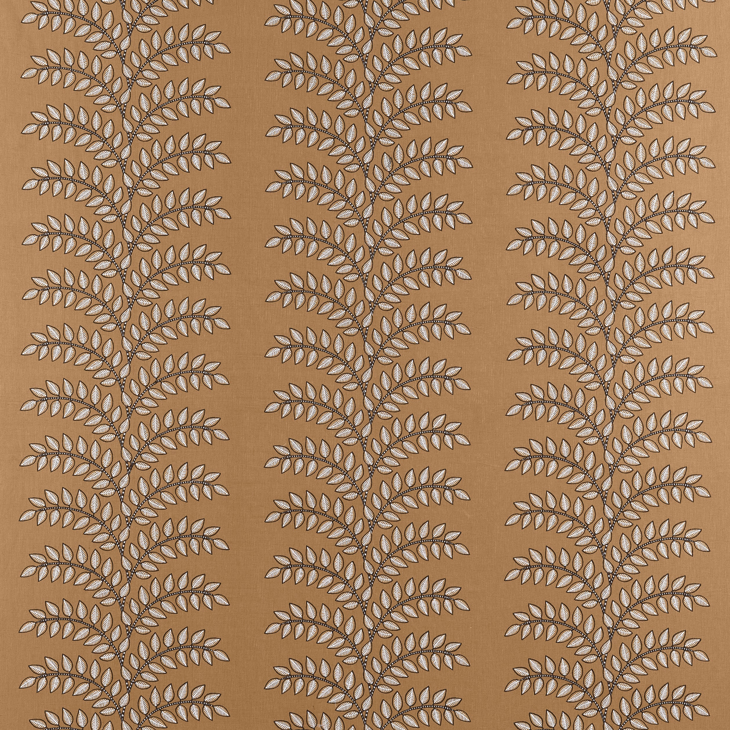 Frondescence Embriodery Copper Fabric