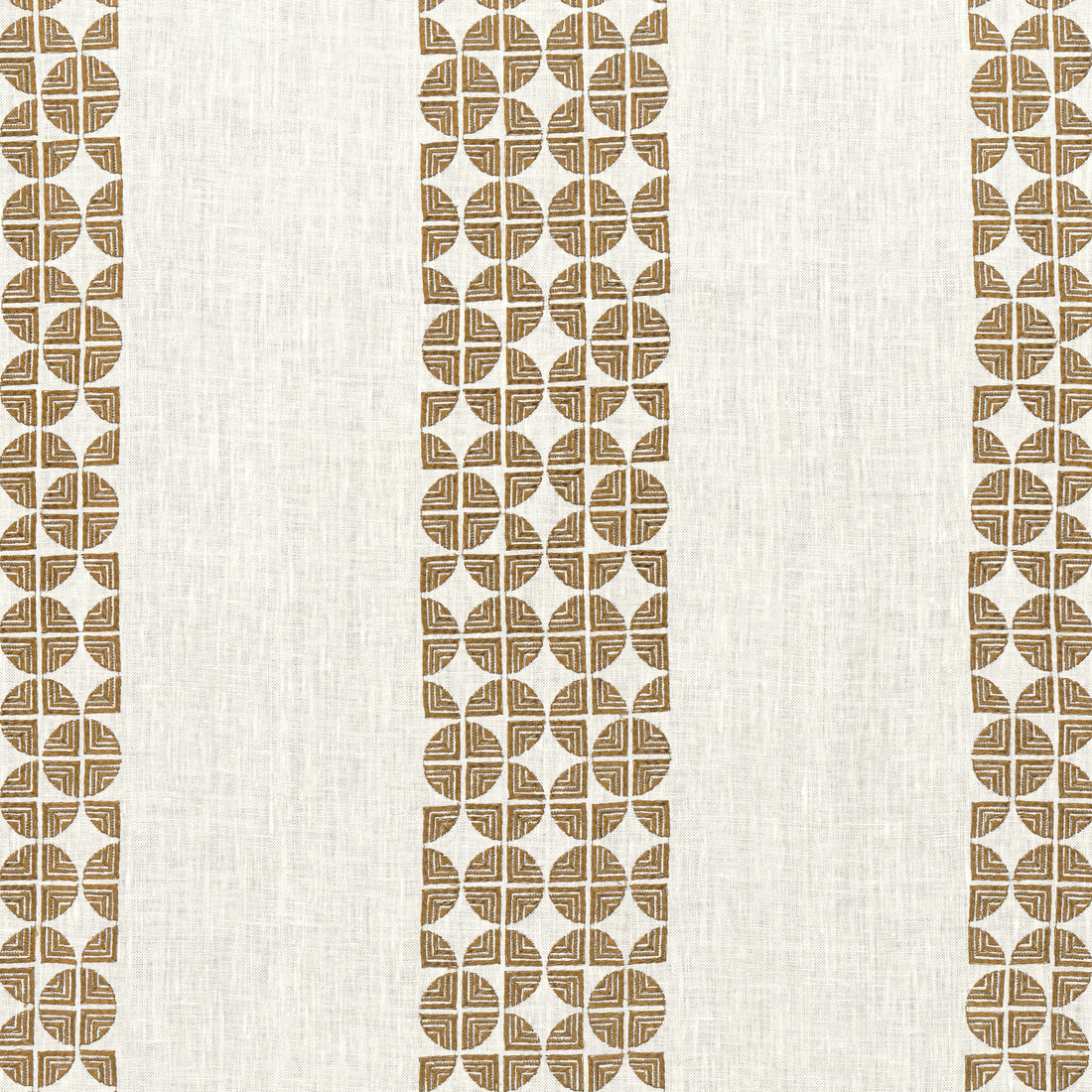 Fairmont Stripe Embroidery fabric in bronze color - pattern number AW23127 - by Anna French in the Willow Tree collection