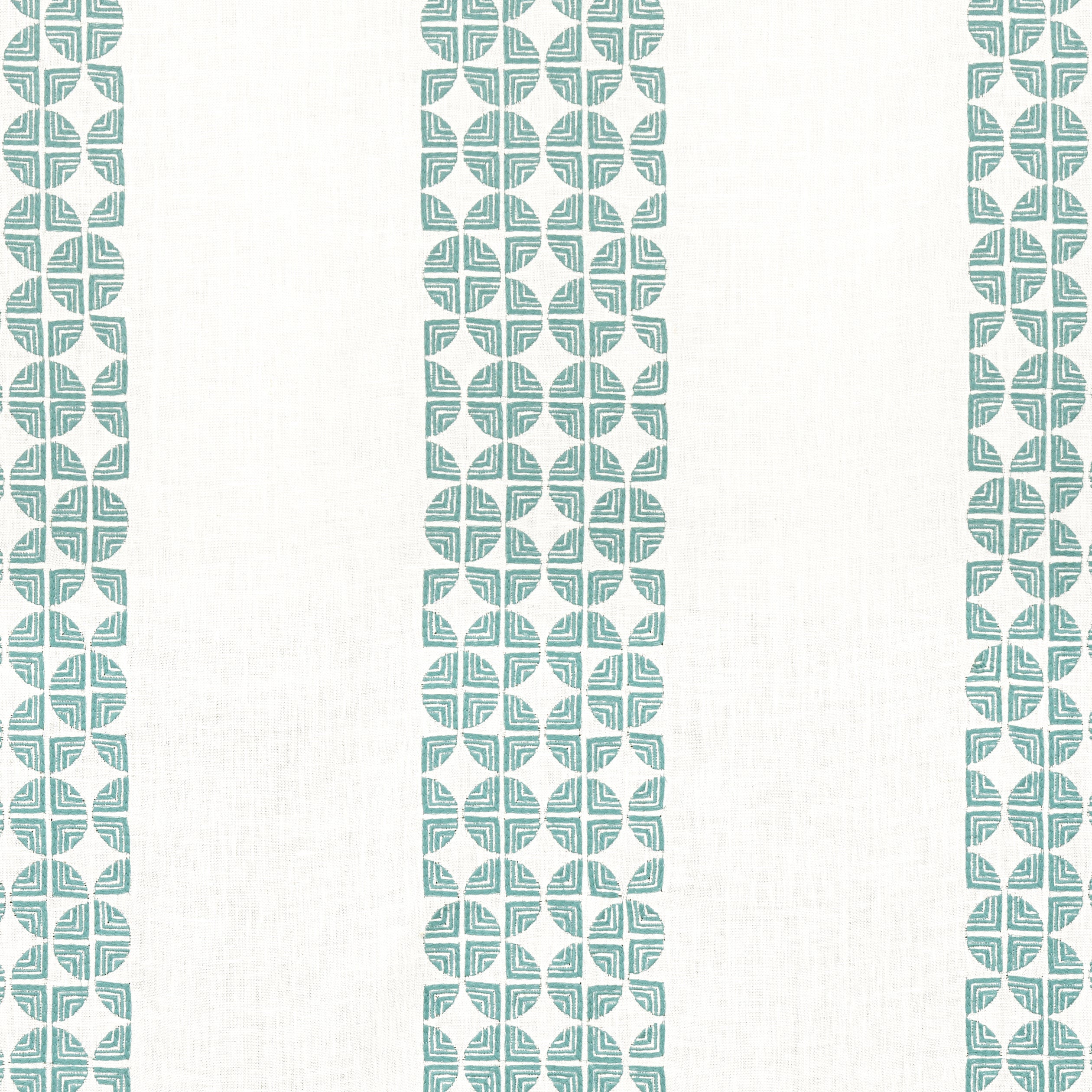 Fairmont Stripe Embroidery fabric in teal color - pattern number AW23129 - by Anna French in the Willow Tree collection