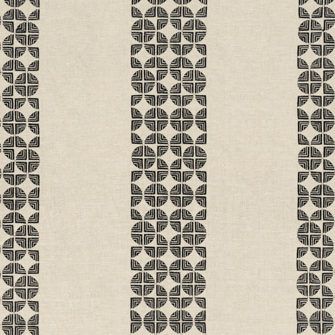 Fairmont Stripe Embroidery fabric in black color - pattern number AW23131 - by Anna French in the Willow Tree collection