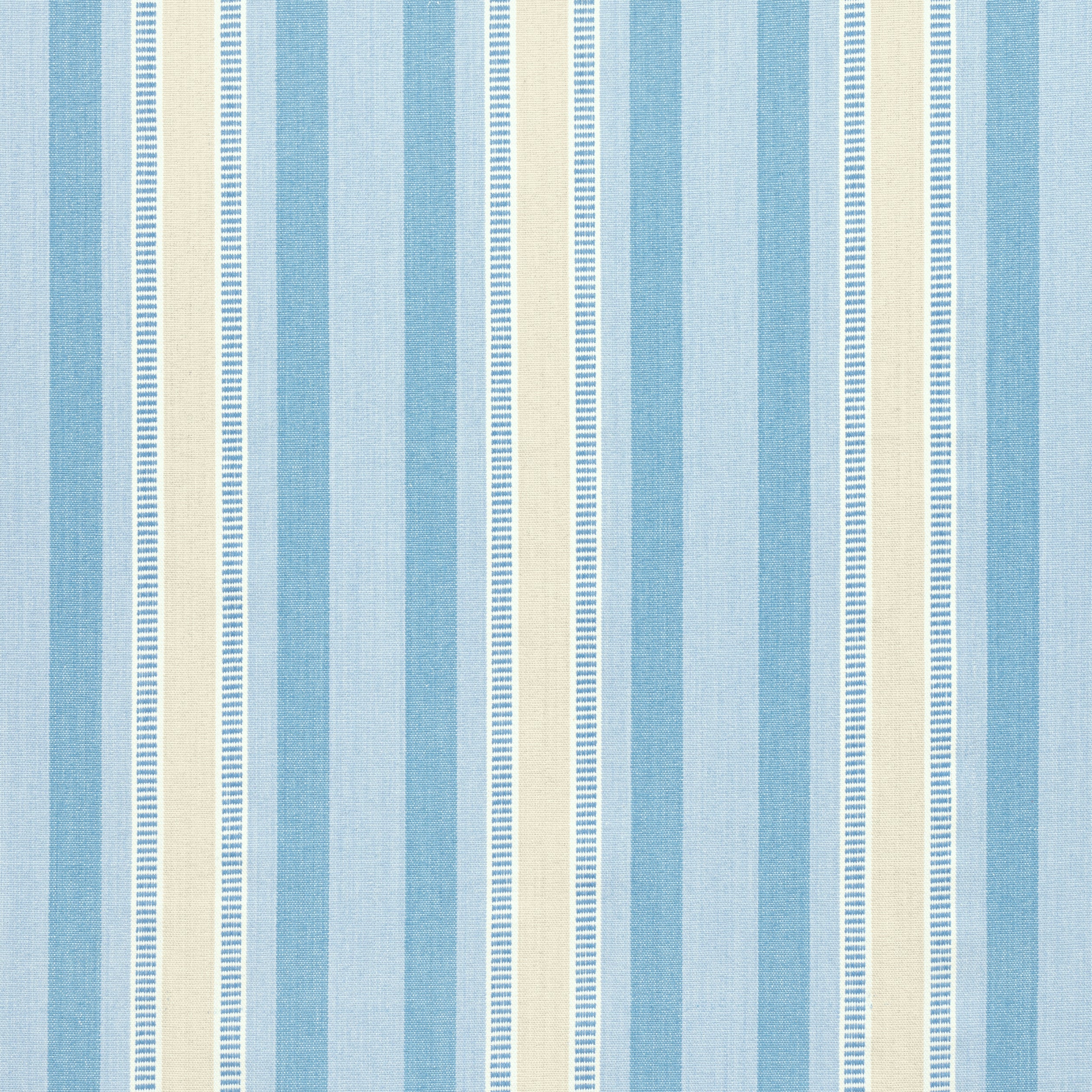 Dearden Stripe fabric in soft blue and beige color - pattern number AW23154 - by Anna French in the Willow Tree collection