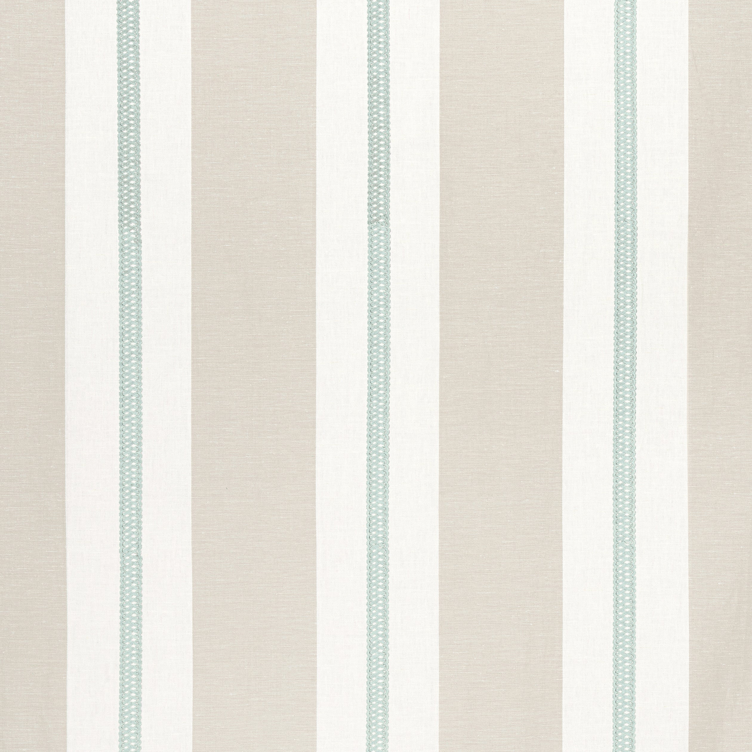 Alden Stripe Embroidery fabric in Robin&