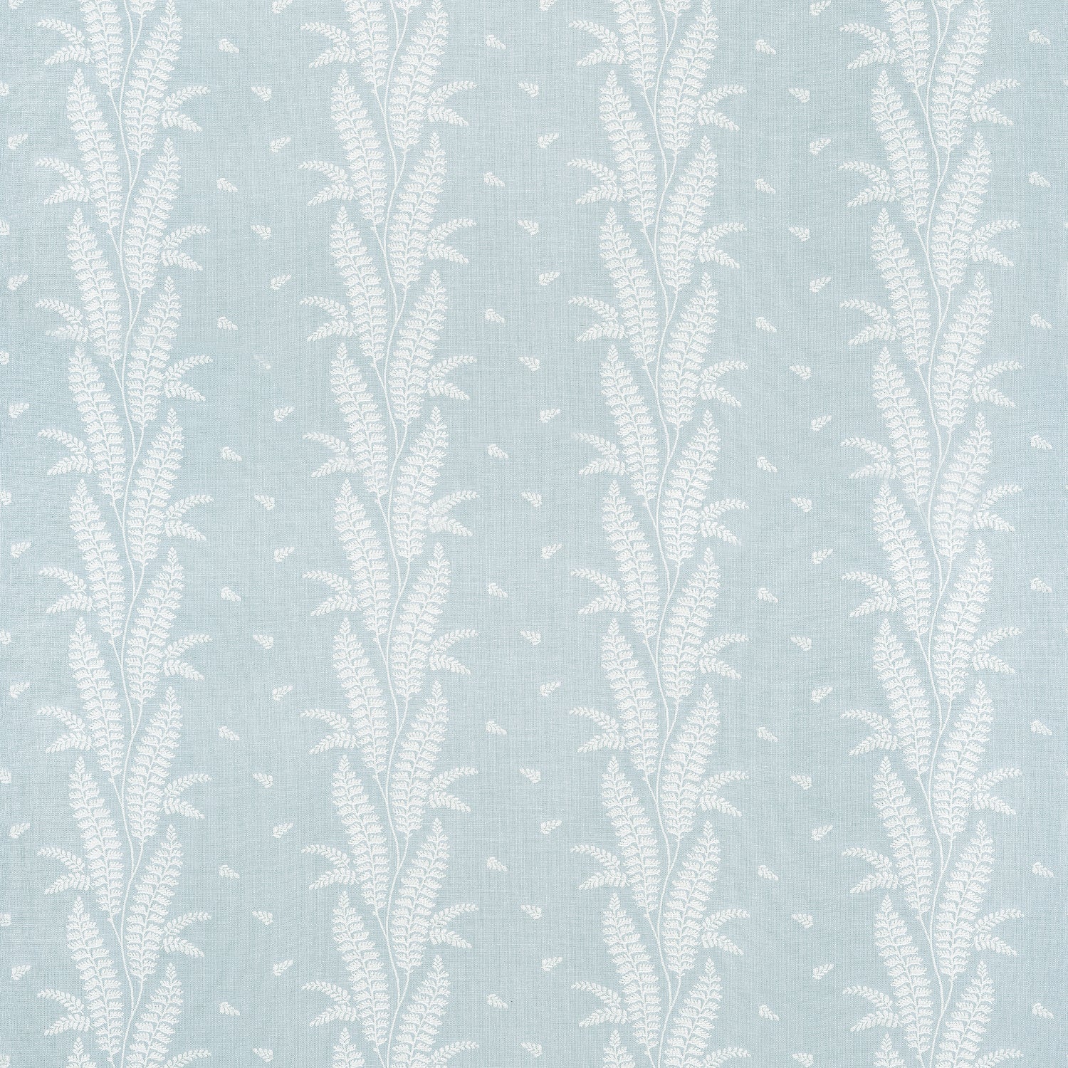 Ensbury Fern fabric in soft blue color - pattern number AW57825 - by Anna French in the Bristol collection