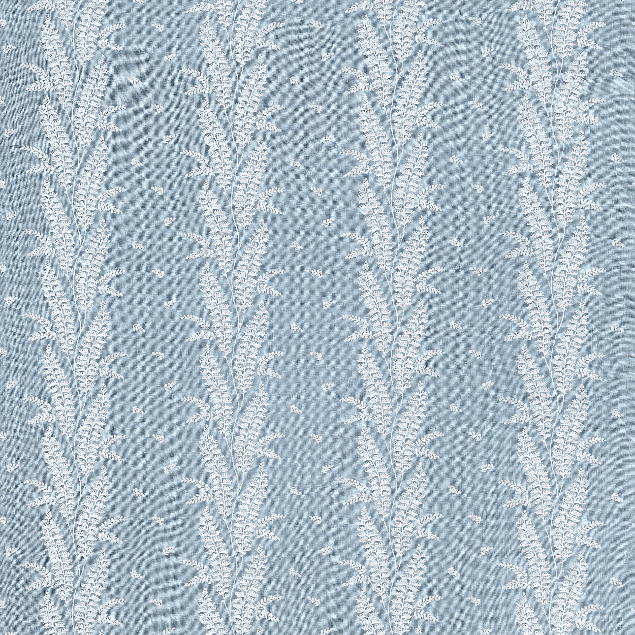 Ensbury Fern fabric in blue color - pattern number AW57827 - by Anna French in the Bristol collection