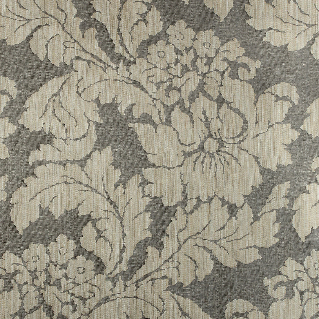 Caserta Damask fabric in taupe color - pattern number AW72979 - by Anna French in the Manor collection