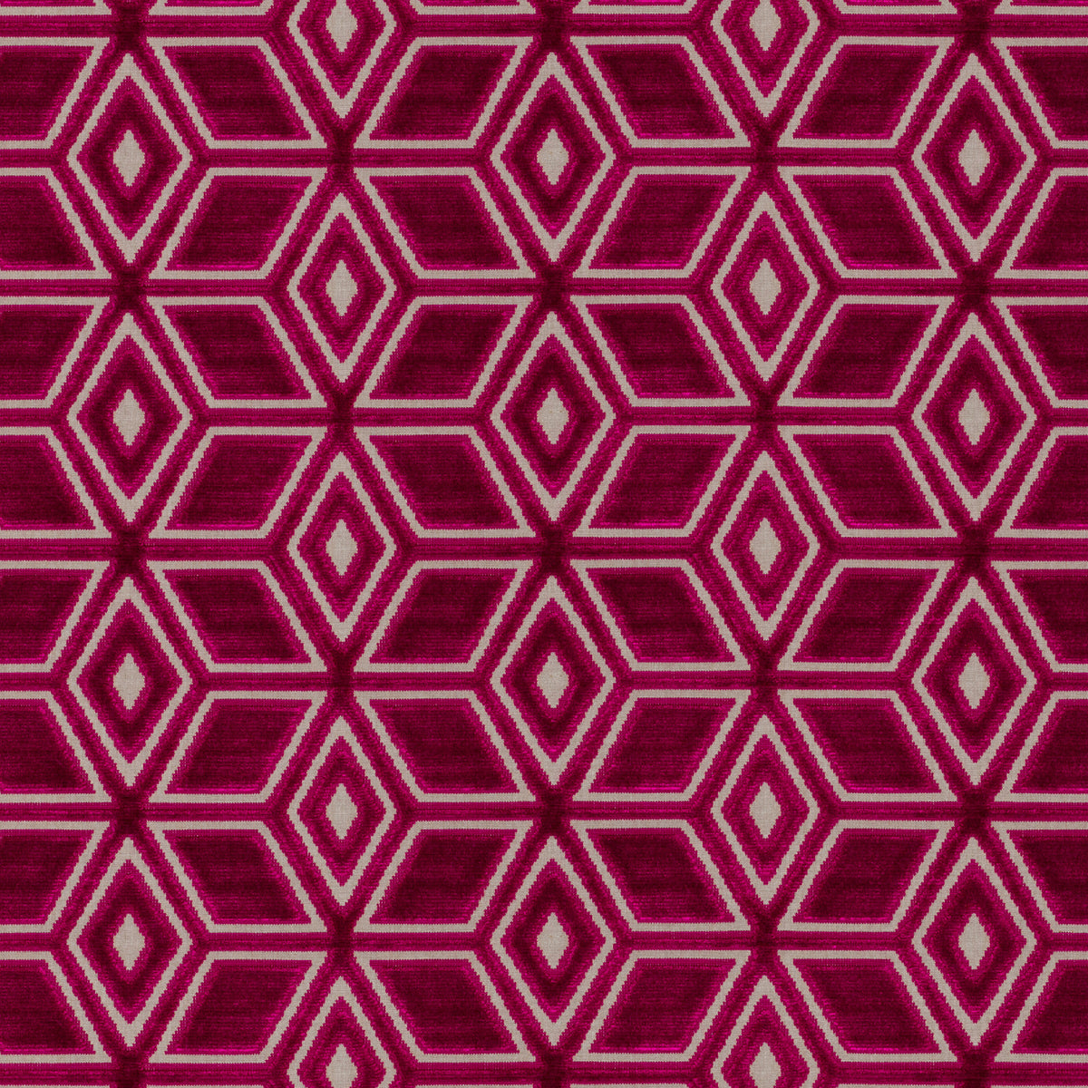 Jardin Maze fabric in fuchsia color - pattern number AW72984 - by Anna French in the Manor collection